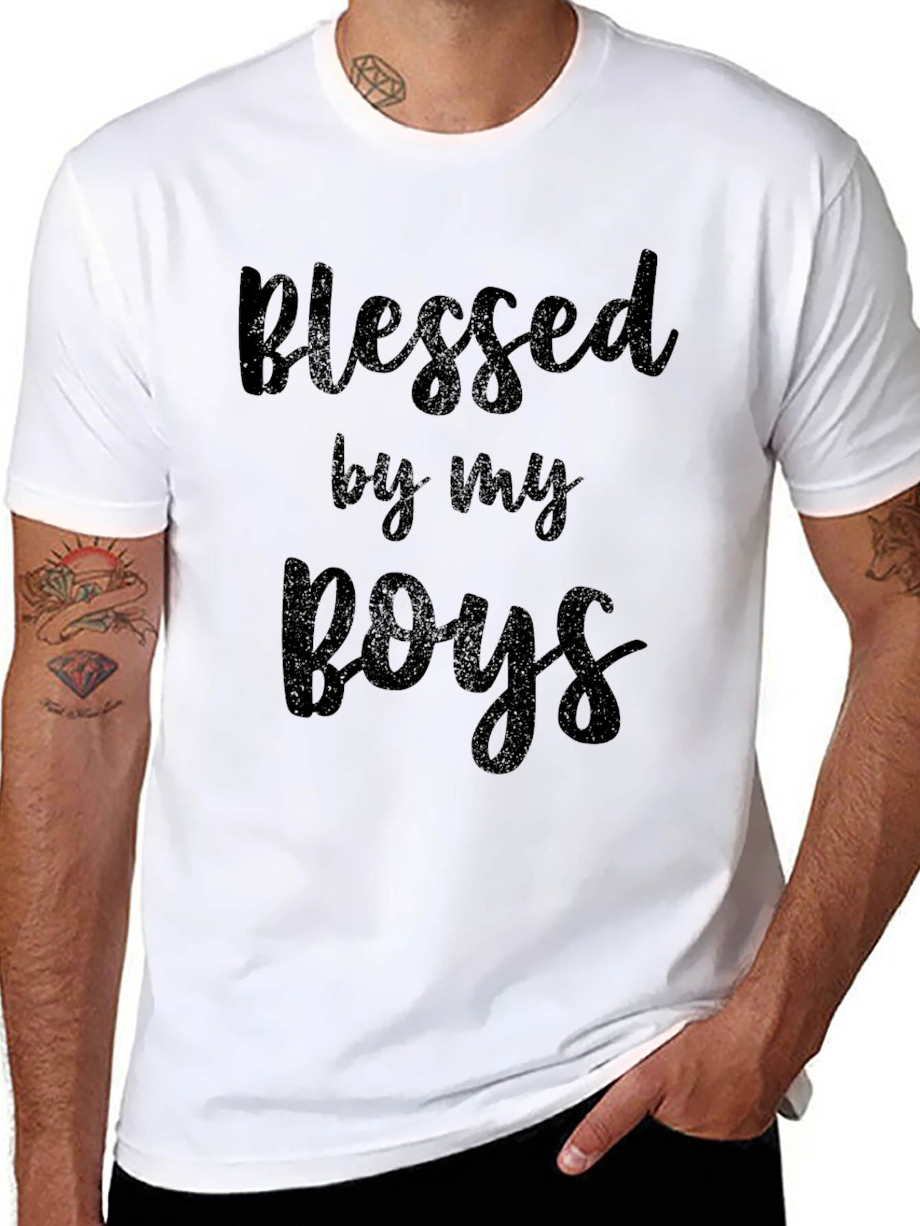 Blessed By My Boys Graphic Tee