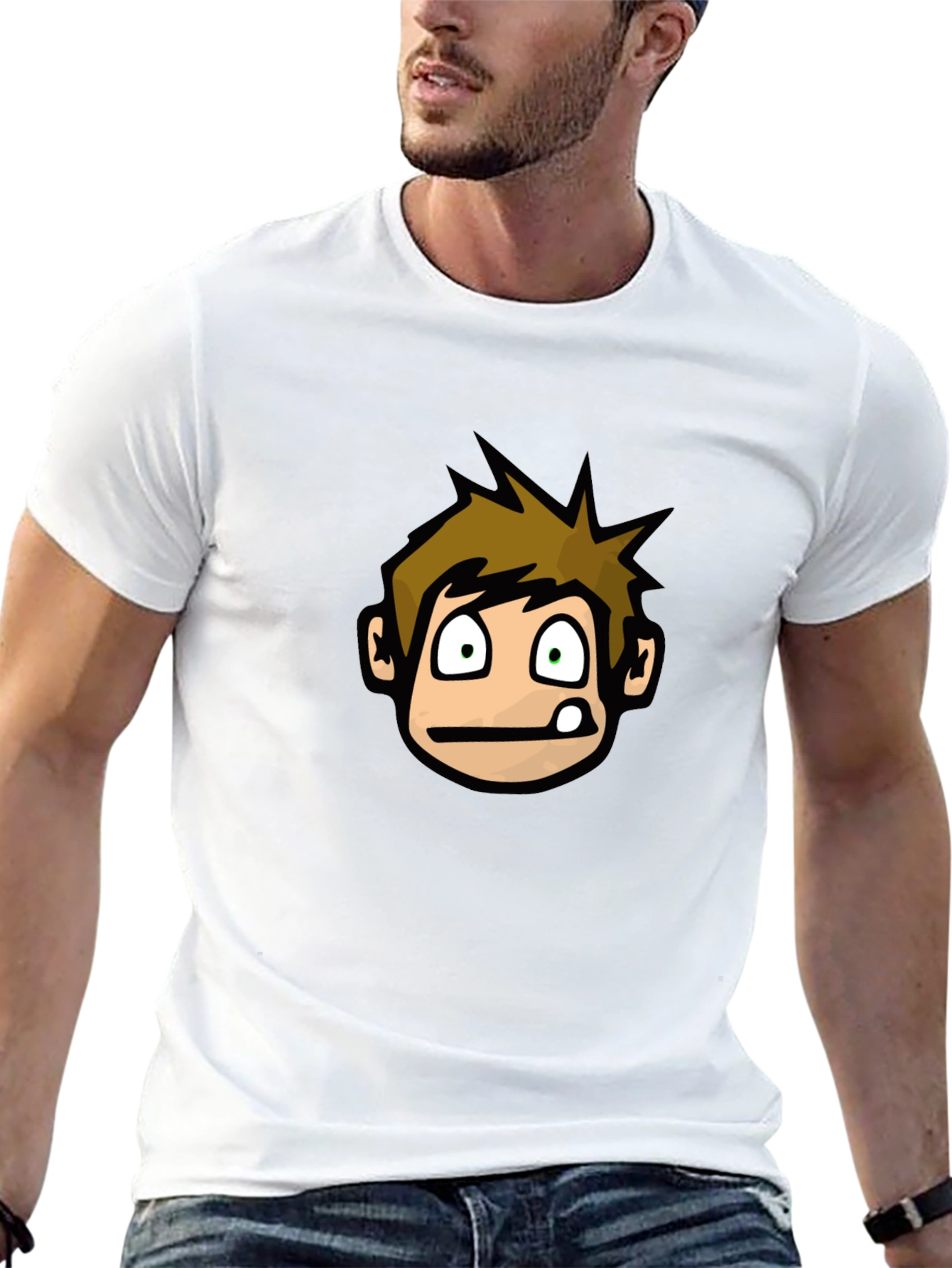 Cartoon Character Graphic Black T-Shirt