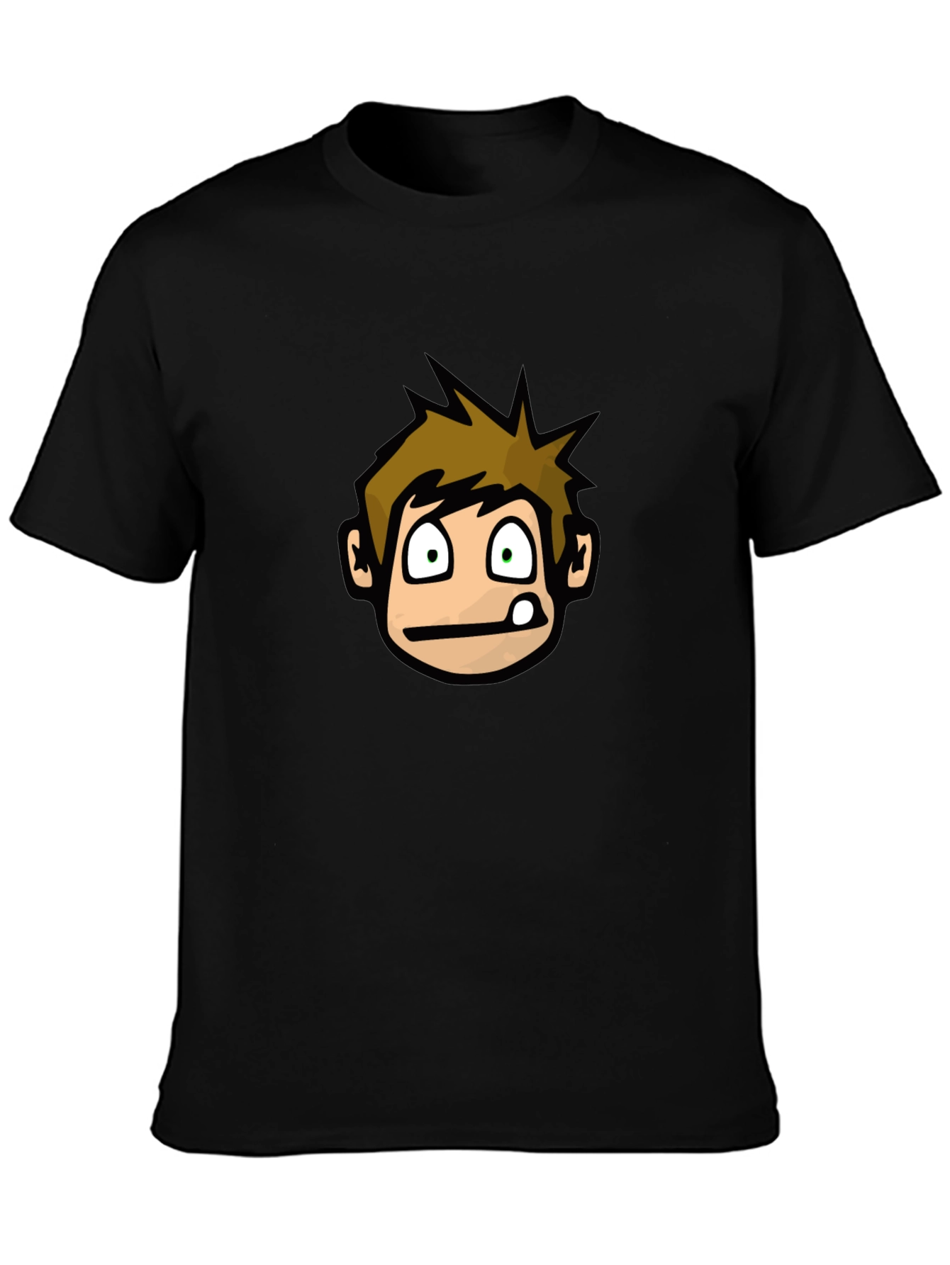 Cartoon Character Graphic Black T-Shirt