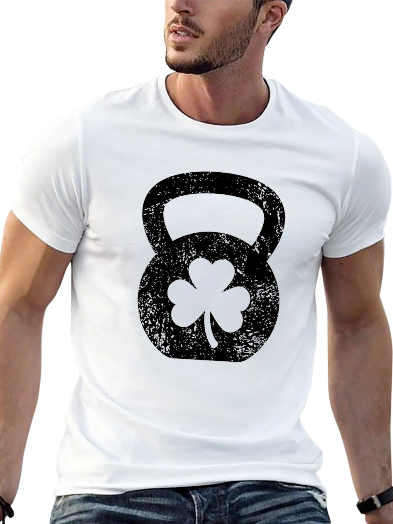 St. Patricks Day Kettlebell Black T-Shirt