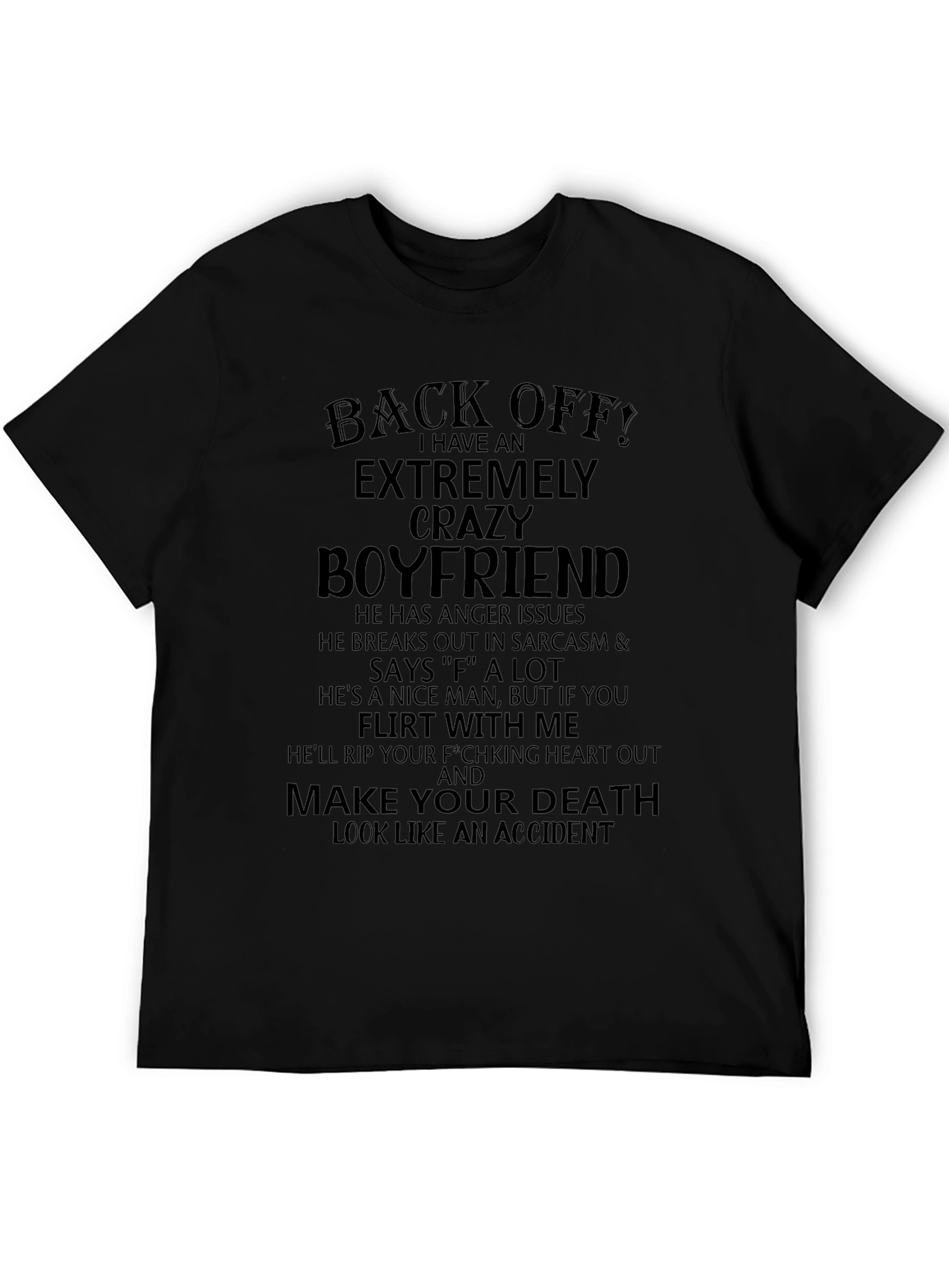 Back Off Crazy Boyfriend Graphic Tee