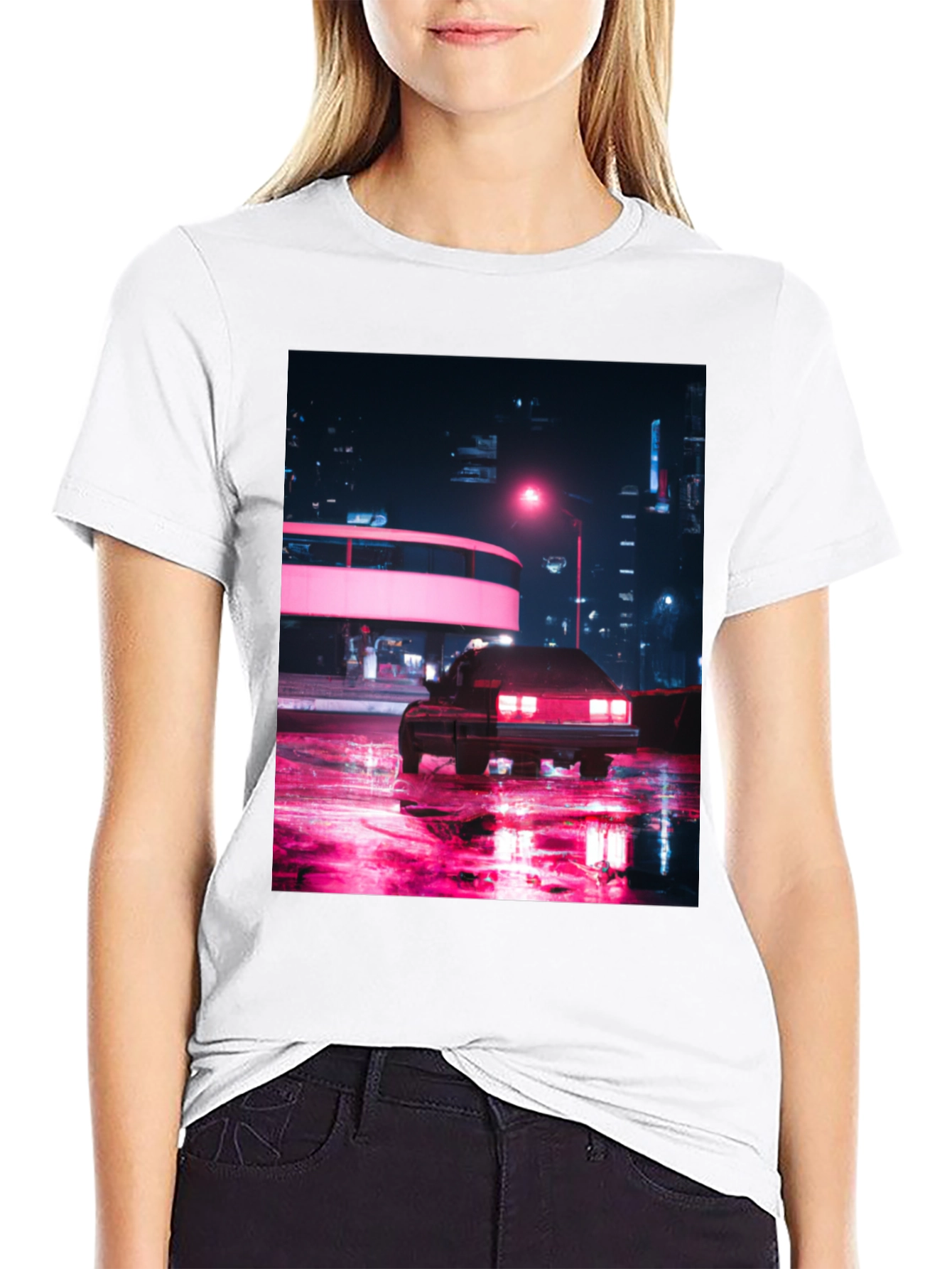 Neon City Car T-Shirt