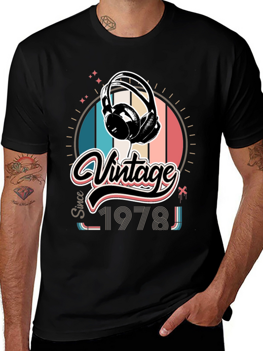 Vintage 1978 Headphone Graphic T-Shirt