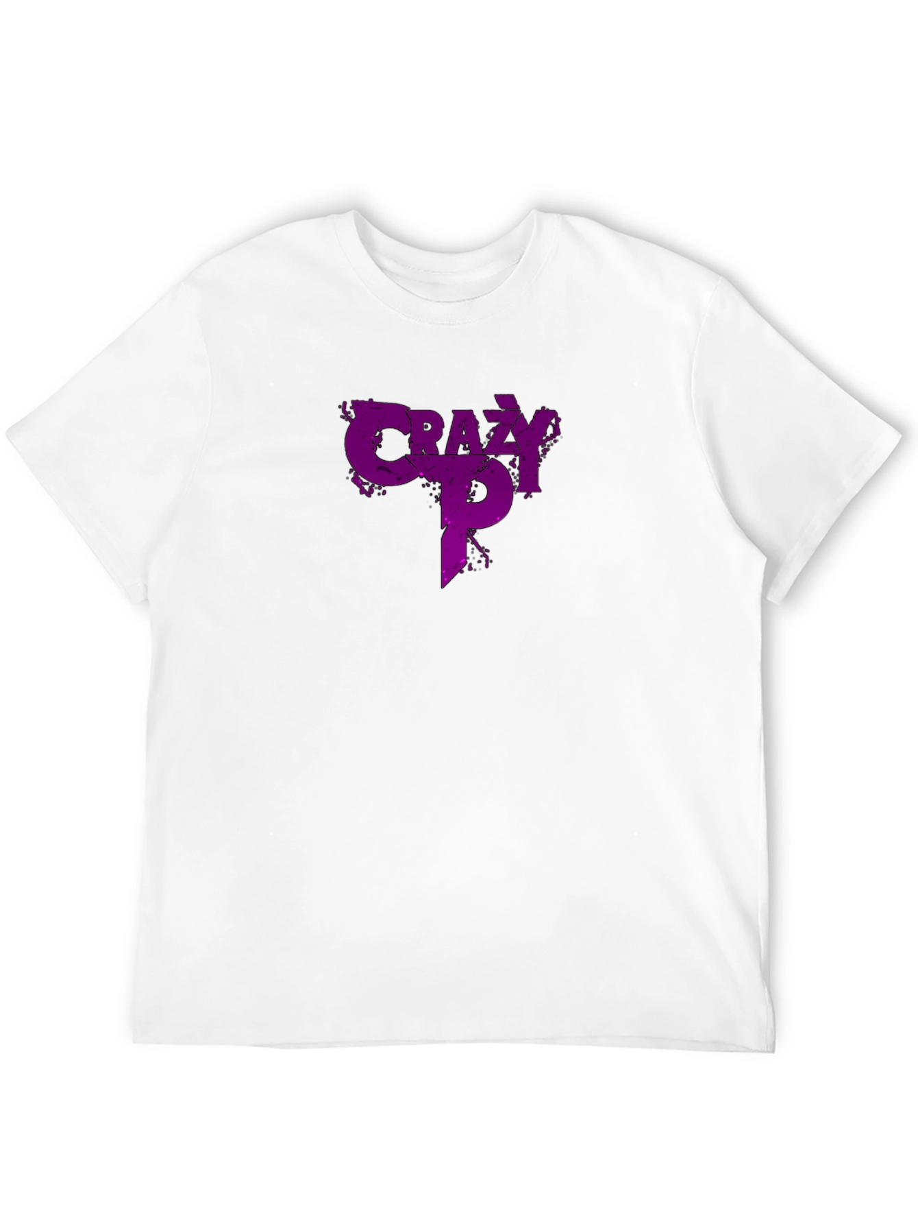Crazy P Graphic T-Shirt - Purple Design on Black