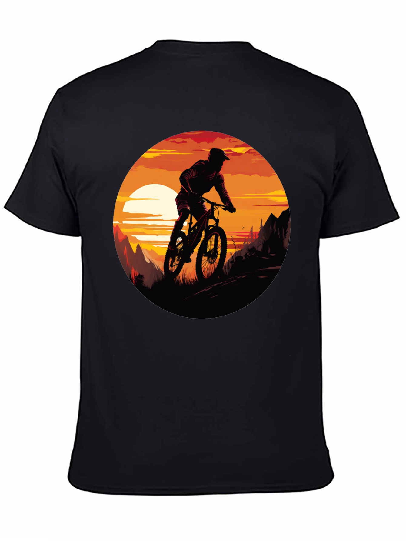 Mountain Bike Sunset Graphic Tee - Adventure Ready