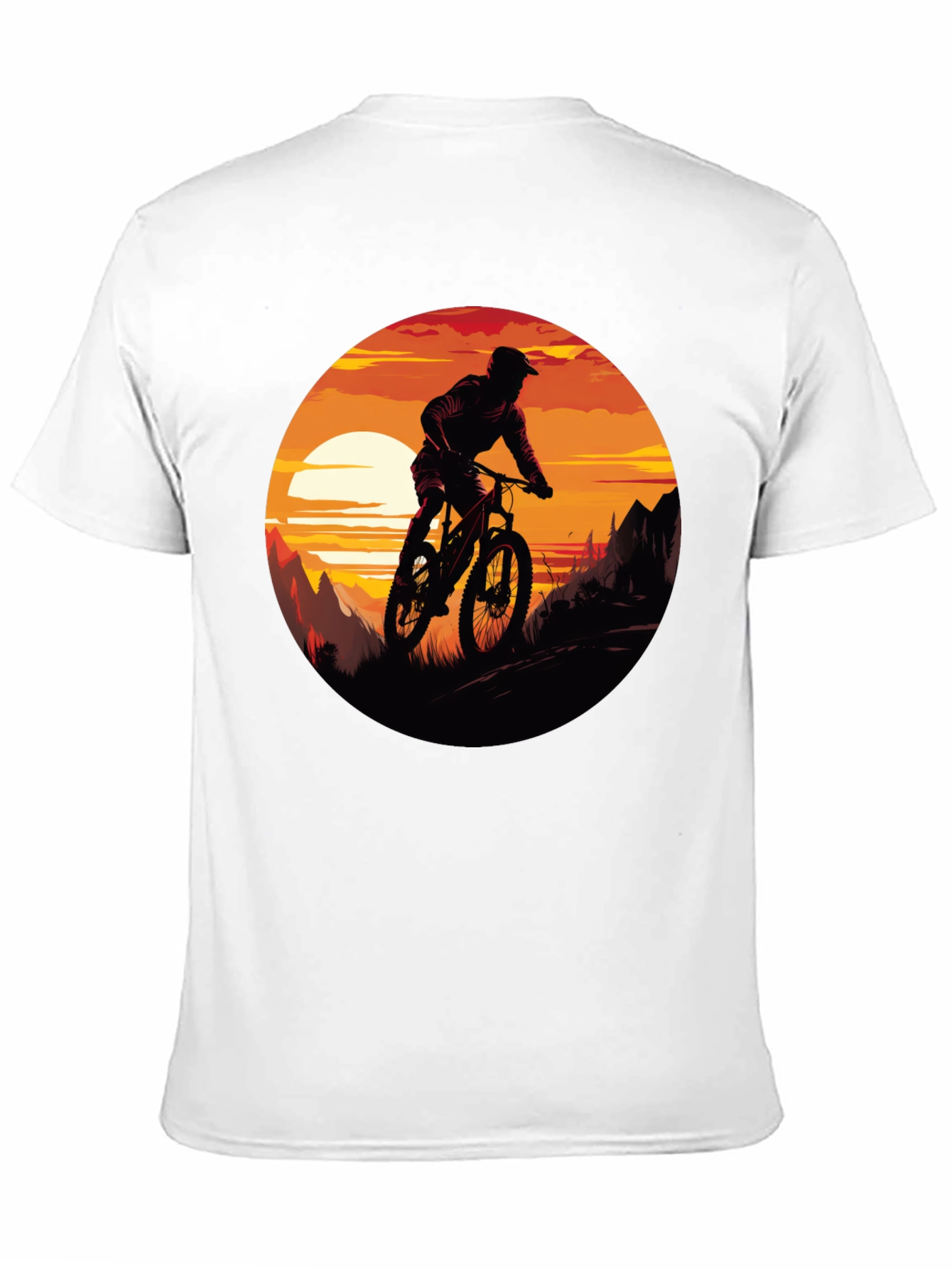 Mountain Bike Sunset Graphic Tee - Adventure Ready