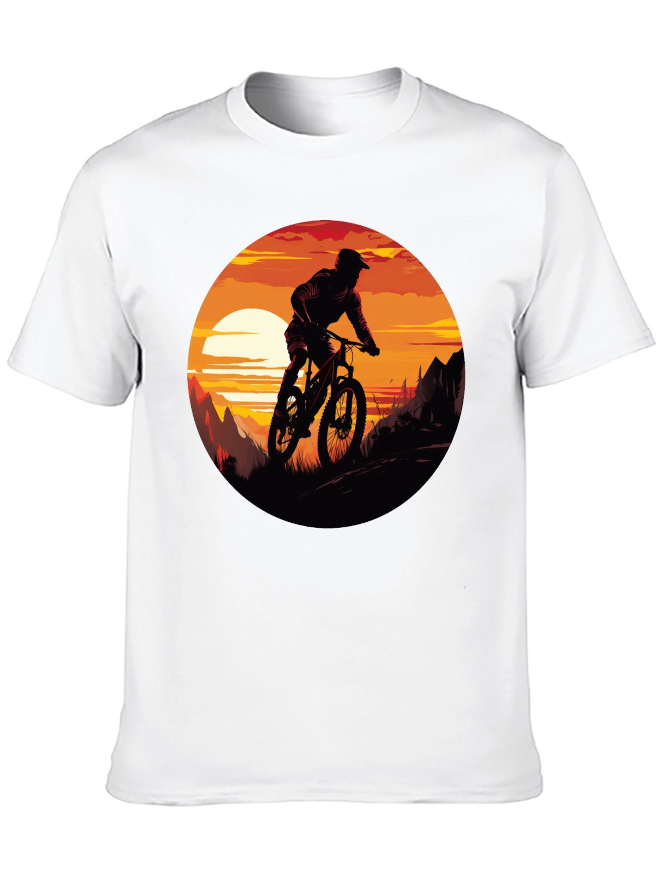 Mountain Bike Sunset Graphic Tee - Adventure Ready