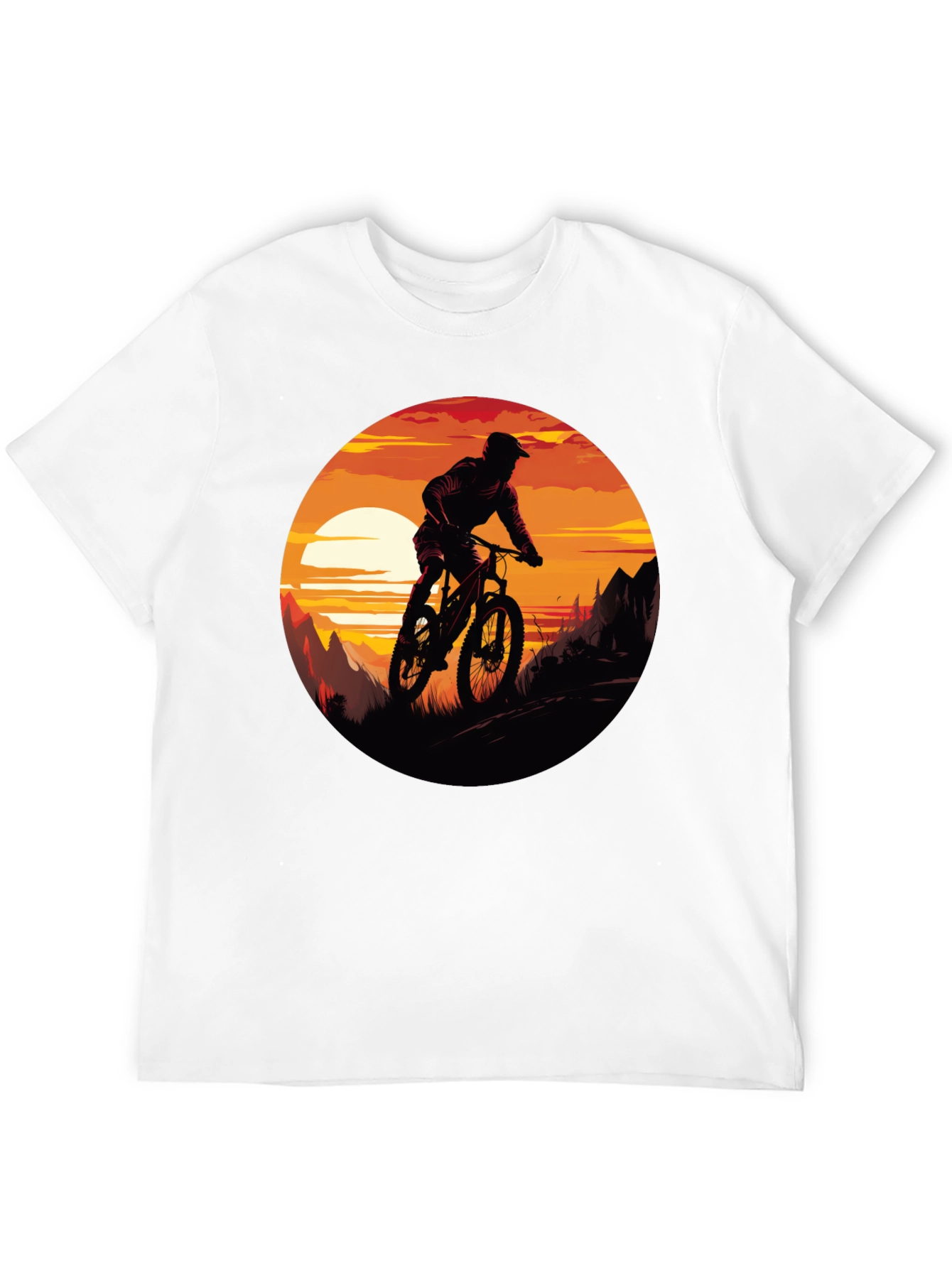 Mountain Bike Sunset Graphic Tee - Adventure Ready