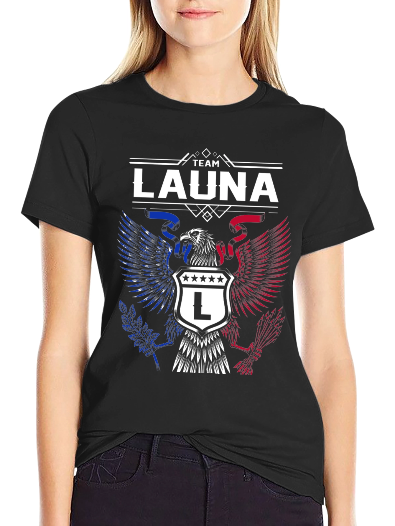 Team Launa Eagle Crest Graphic T-Shirt