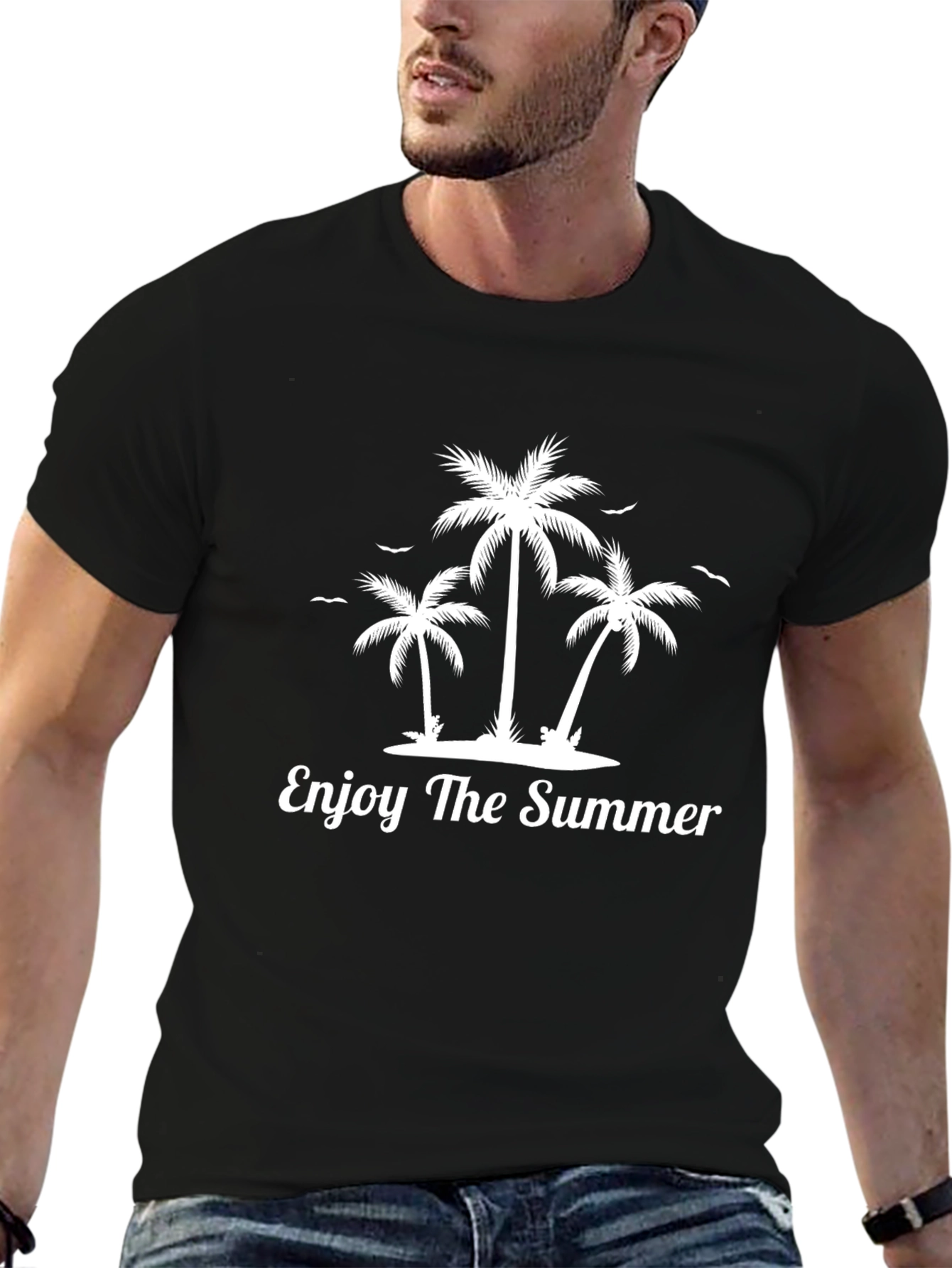 Enjoy The Summer Palm Tree Graphic Tee