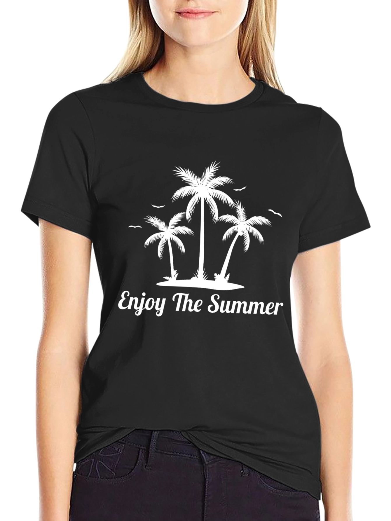 Enjoy The Summer Palm Tree Graphic Tee
