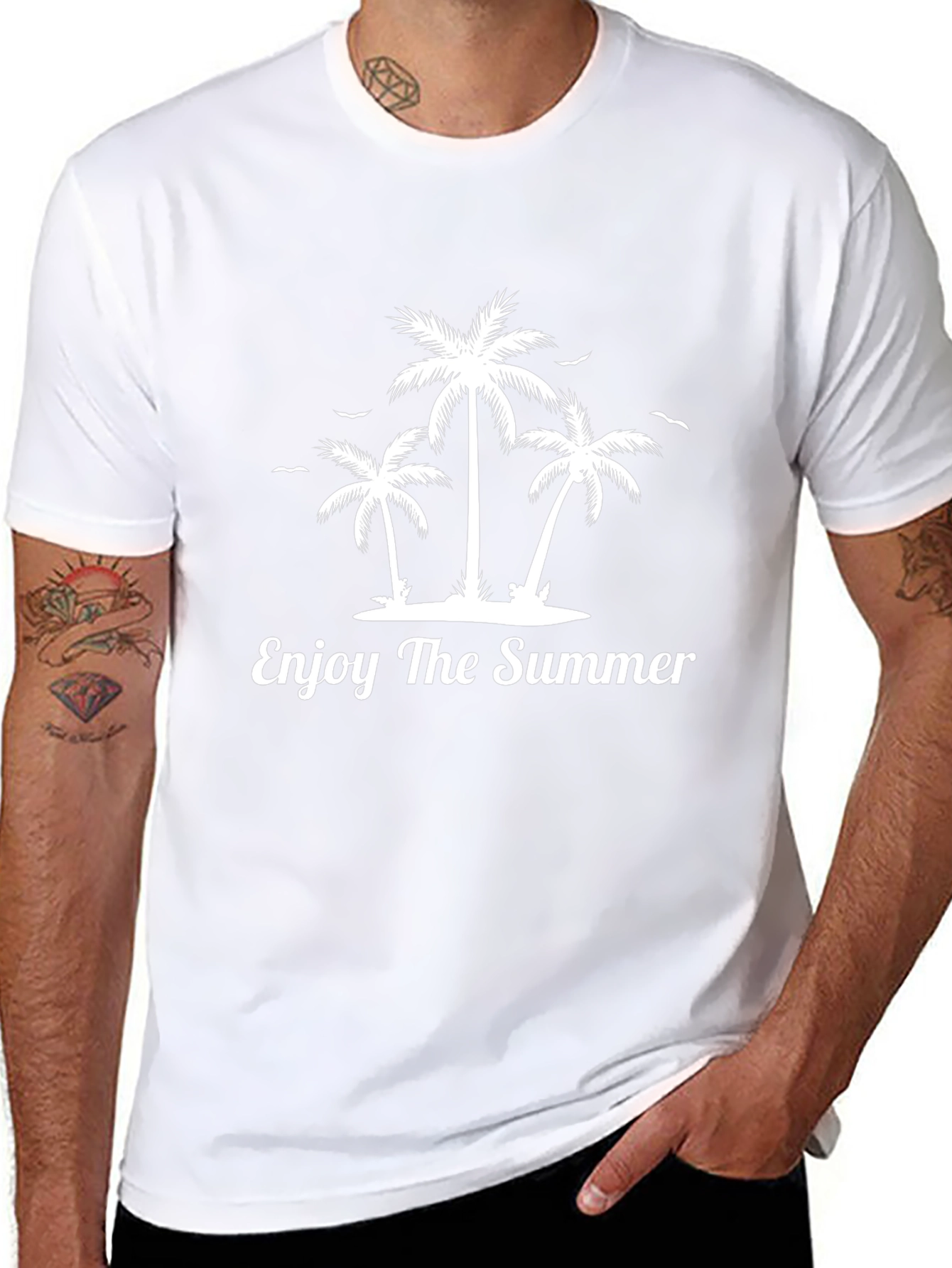 Enjoy The Summer Palm Tree Graphic Tee