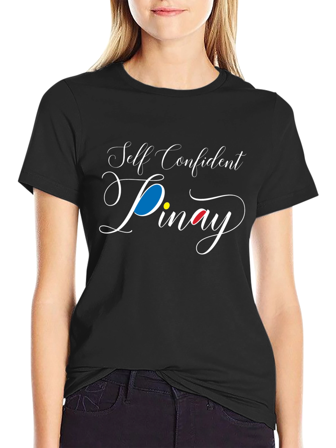 Self Confident Pinay Black T-Shirt