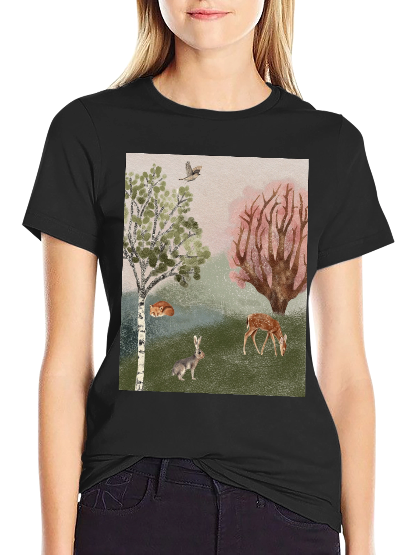 Enchanted Forest Graphic Tee - Nature Lover Shirt