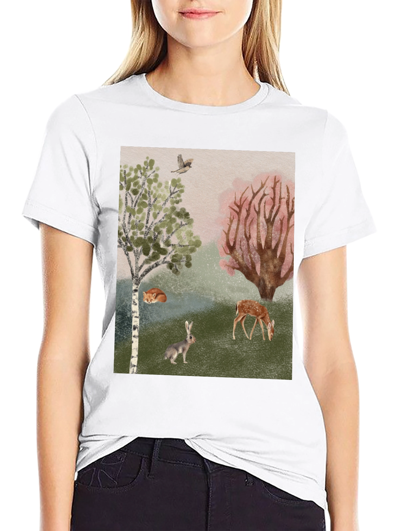 Enchanted Forest Graphic Tee - Nature Lover Shirt