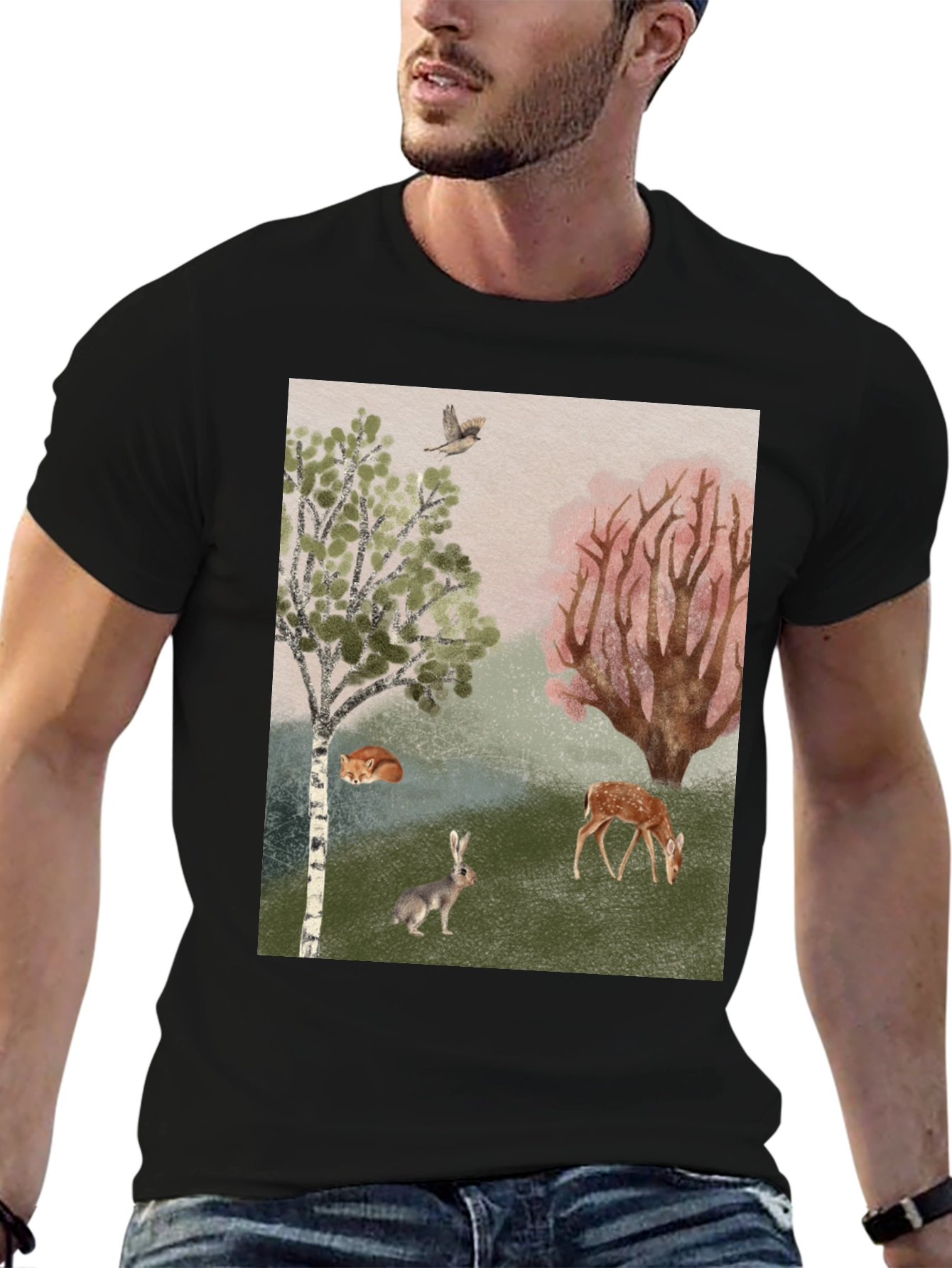 Enchanted Forest Graphic Tee - Nature Lover Shirt