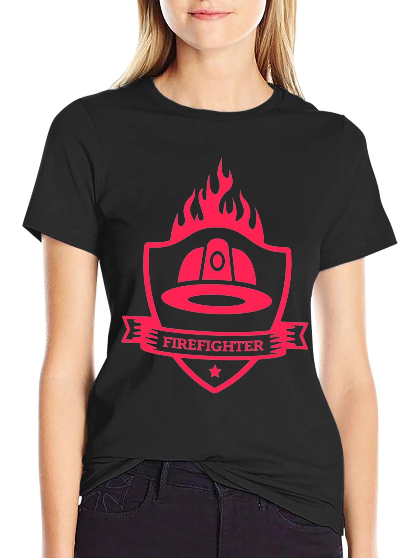 Firefighter Shield Graphic T-Shirt