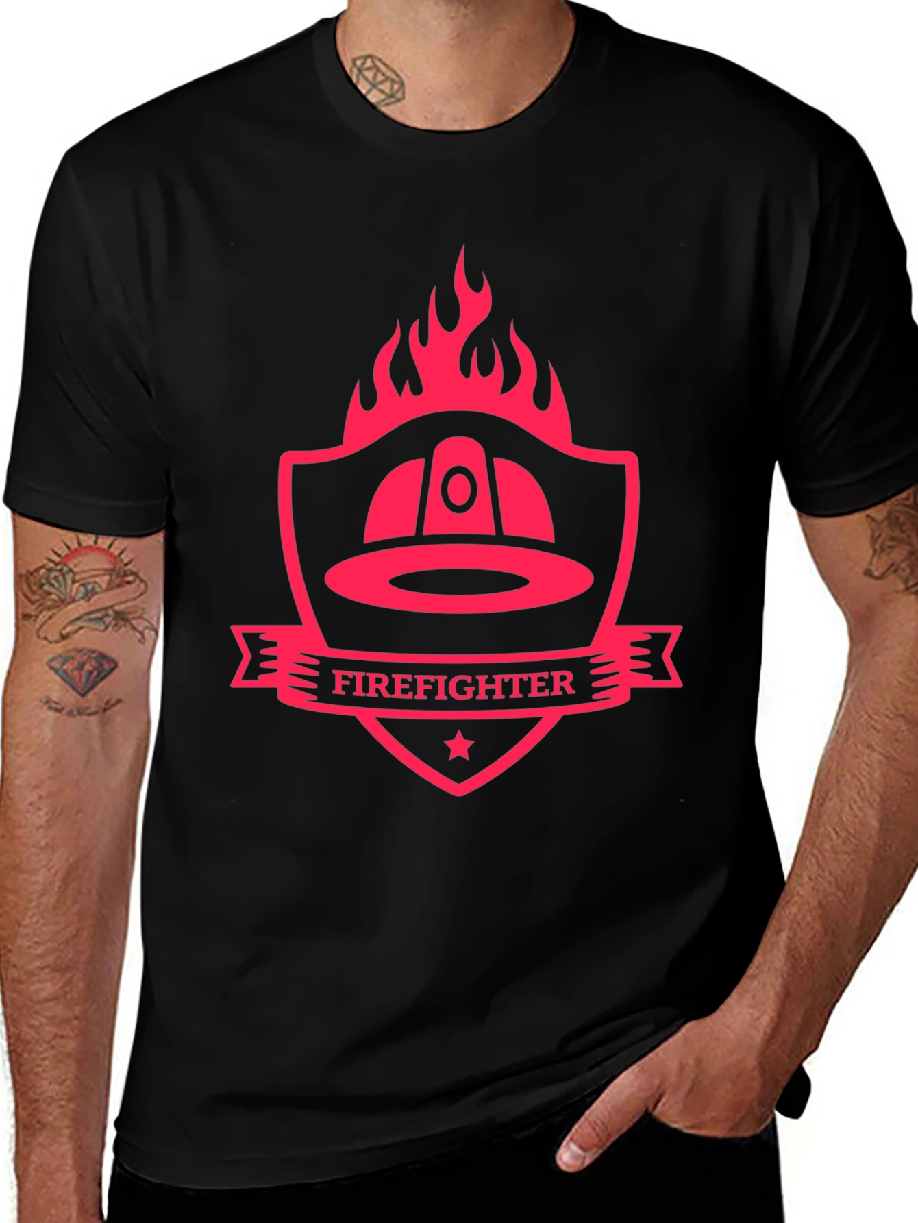 Firefighter Shield Graphic T-Shirt