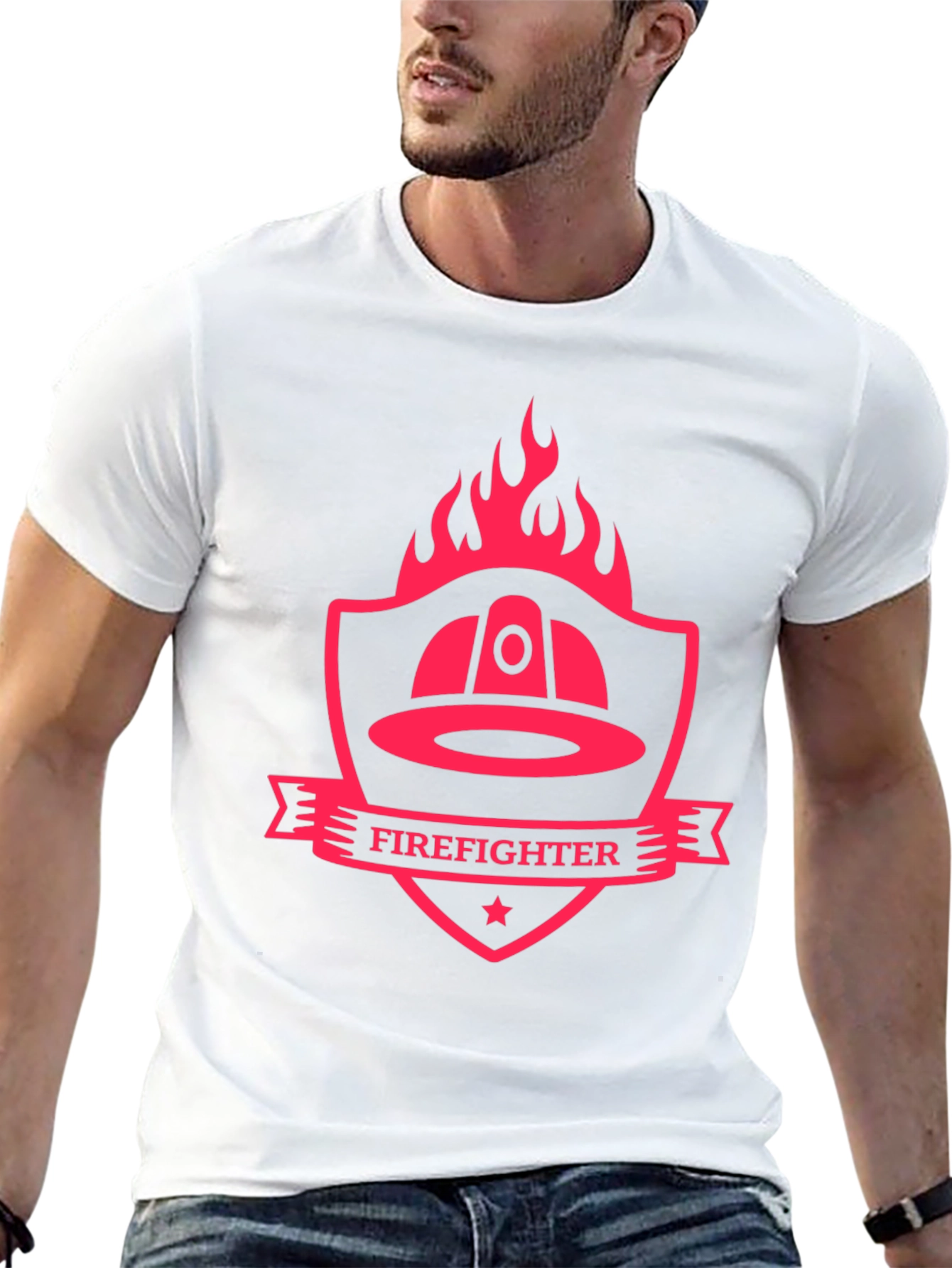 Firefighter Shield Graphic T-Shirt