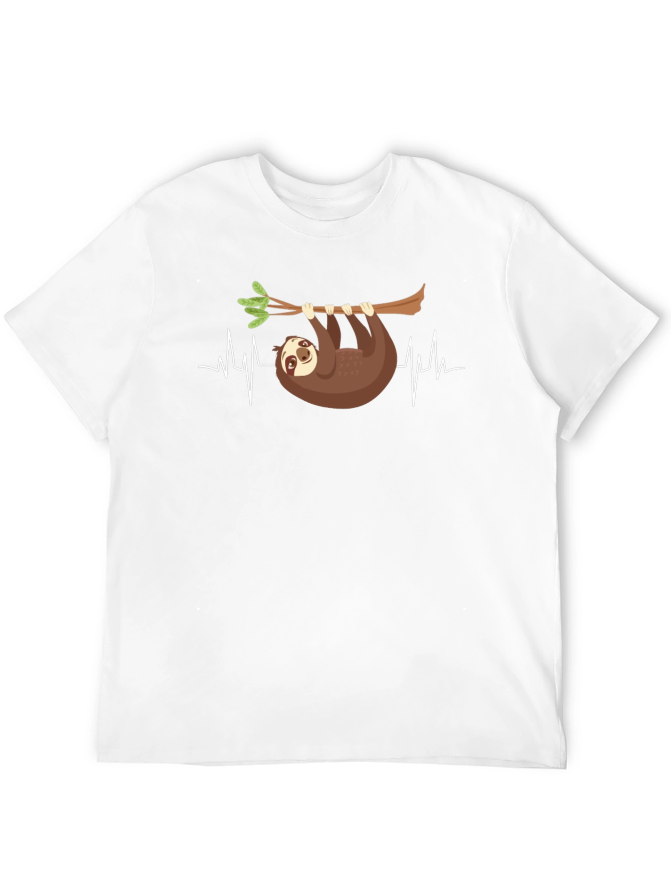 Sloth Heartbeat Graphic Tee - Casual Comfort