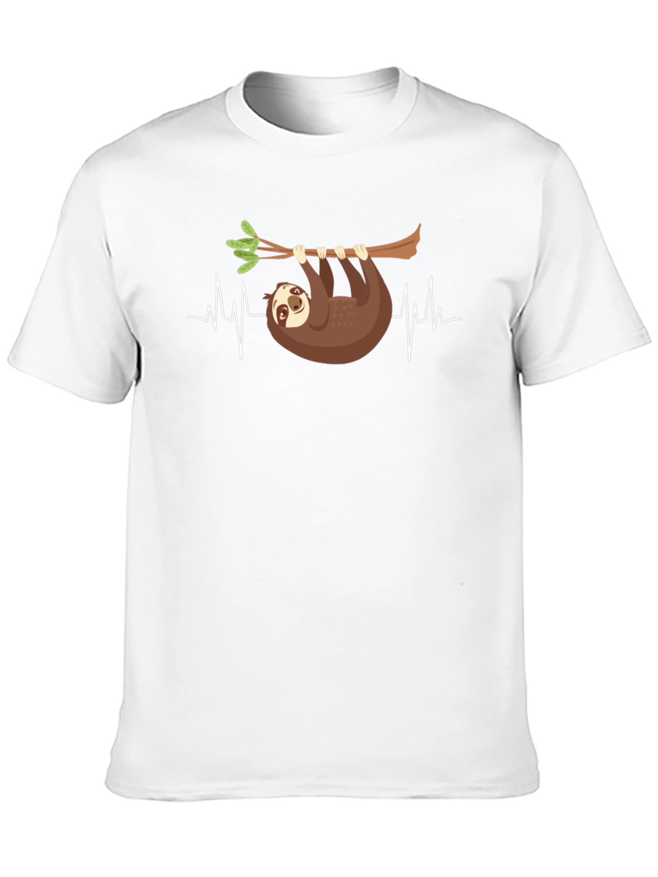 Sloth Heartbeat Graphic Tee - Casual Comfort