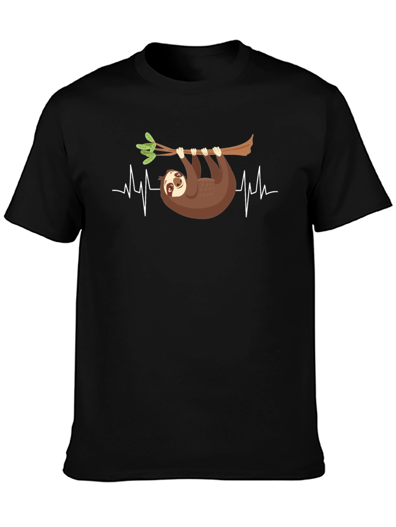 Sloth Heartbeat Graphic Tee - Casual Comfort