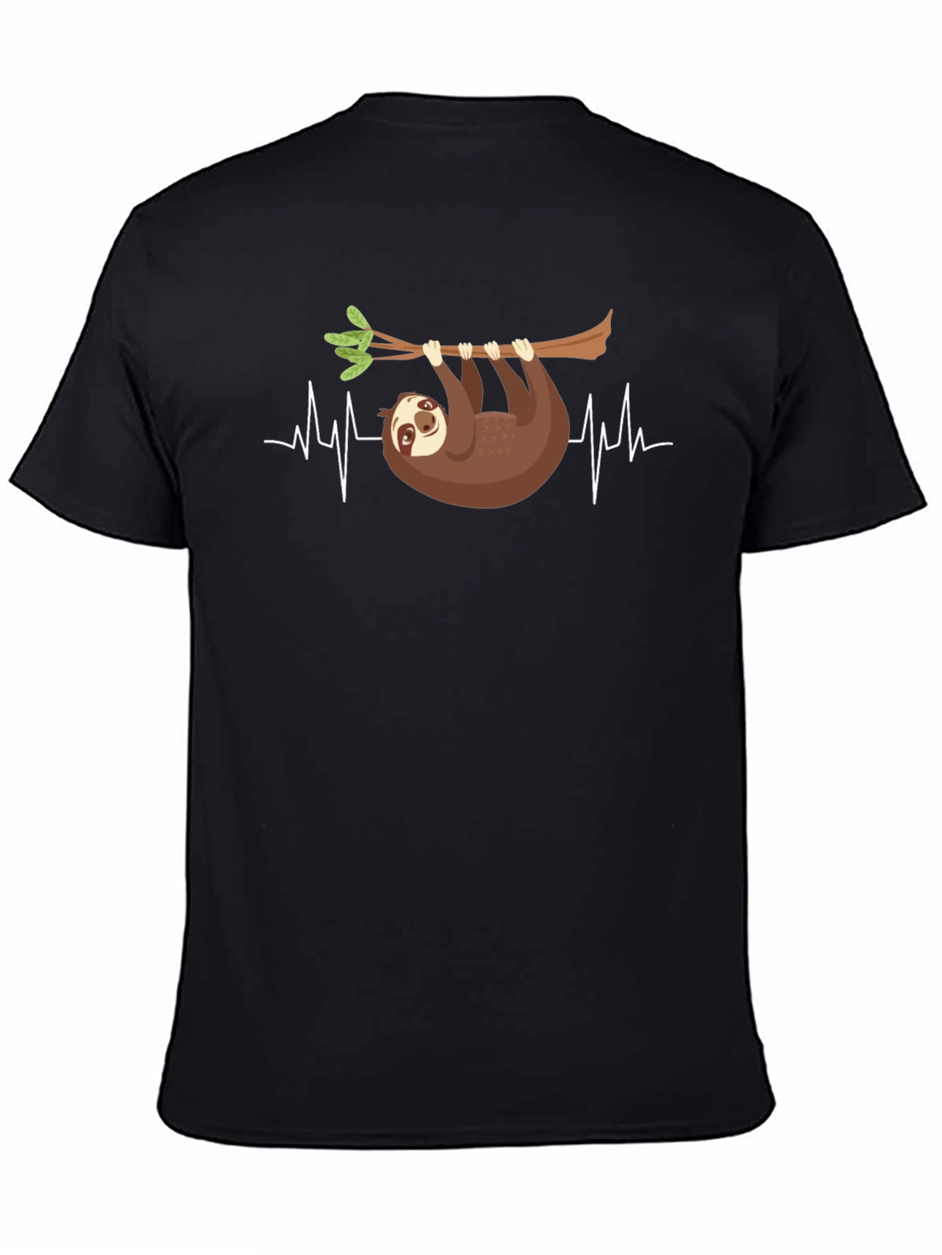 Sloth Heartbeat Graphic Tee - Casual Comfort