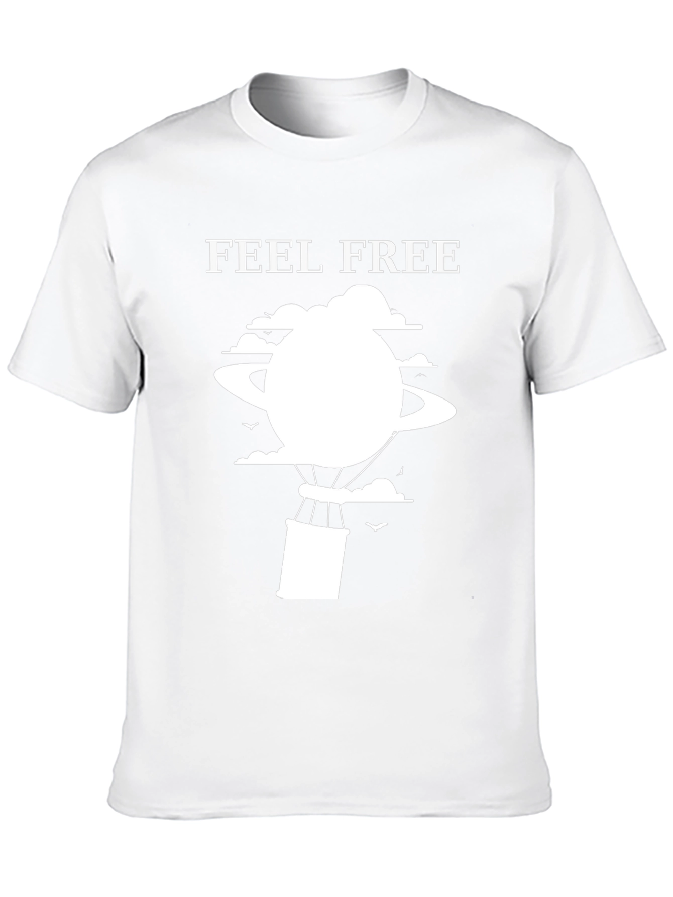 Feel Free T-Shirt: Saturn Hot Air Balloon Graphic Tee