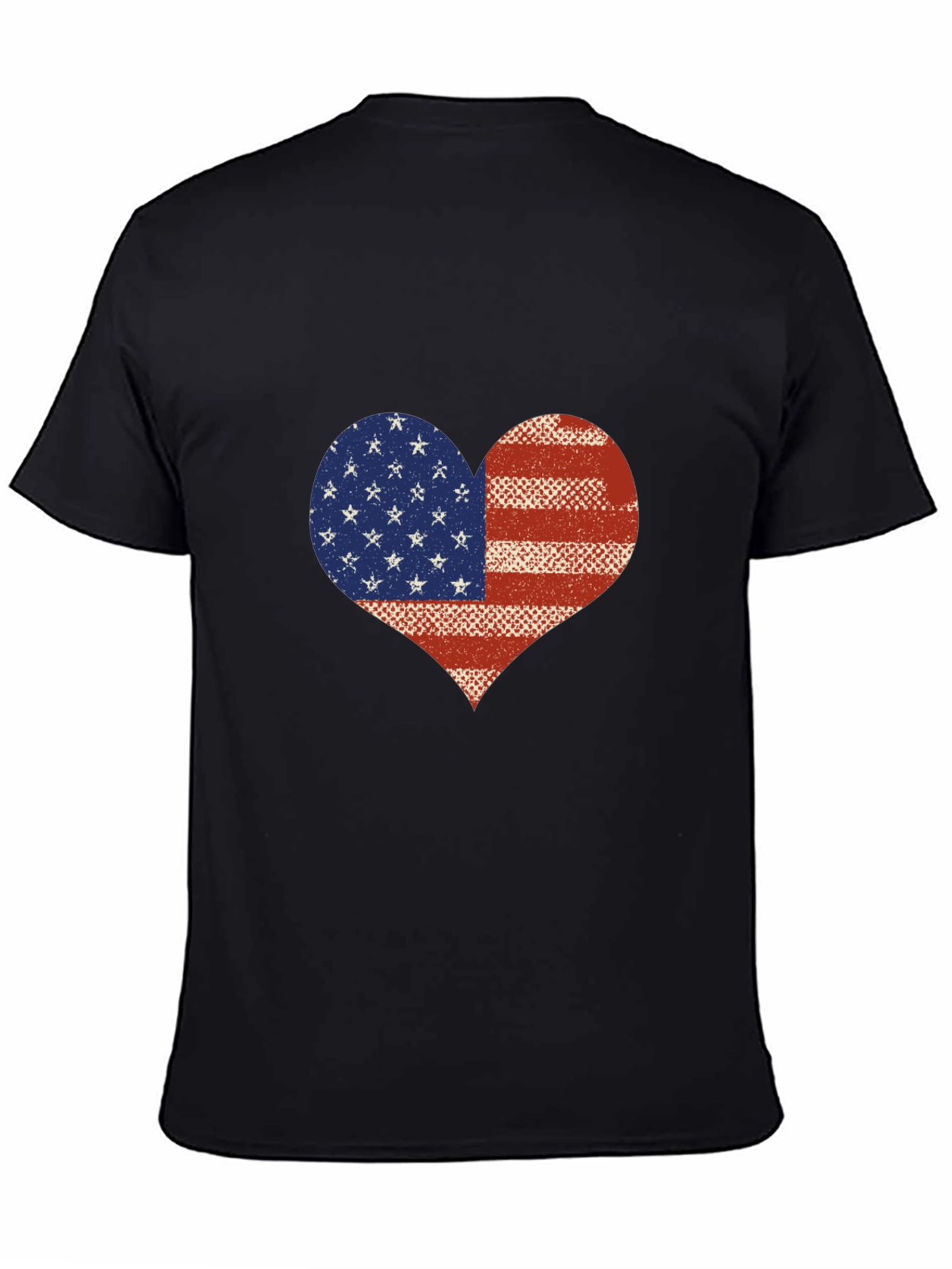American Flag Heart T-Shirt - Patriotic USA Love Tee