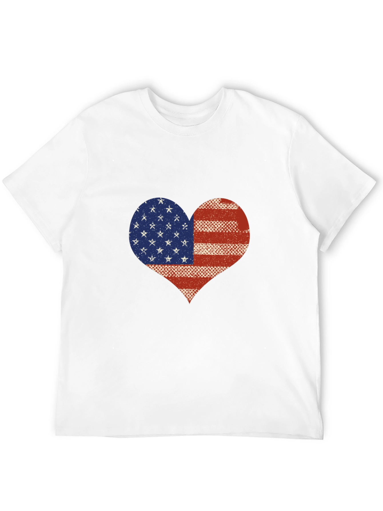 American Flag Heart T-Shirt - Patriotic USA Love Tee