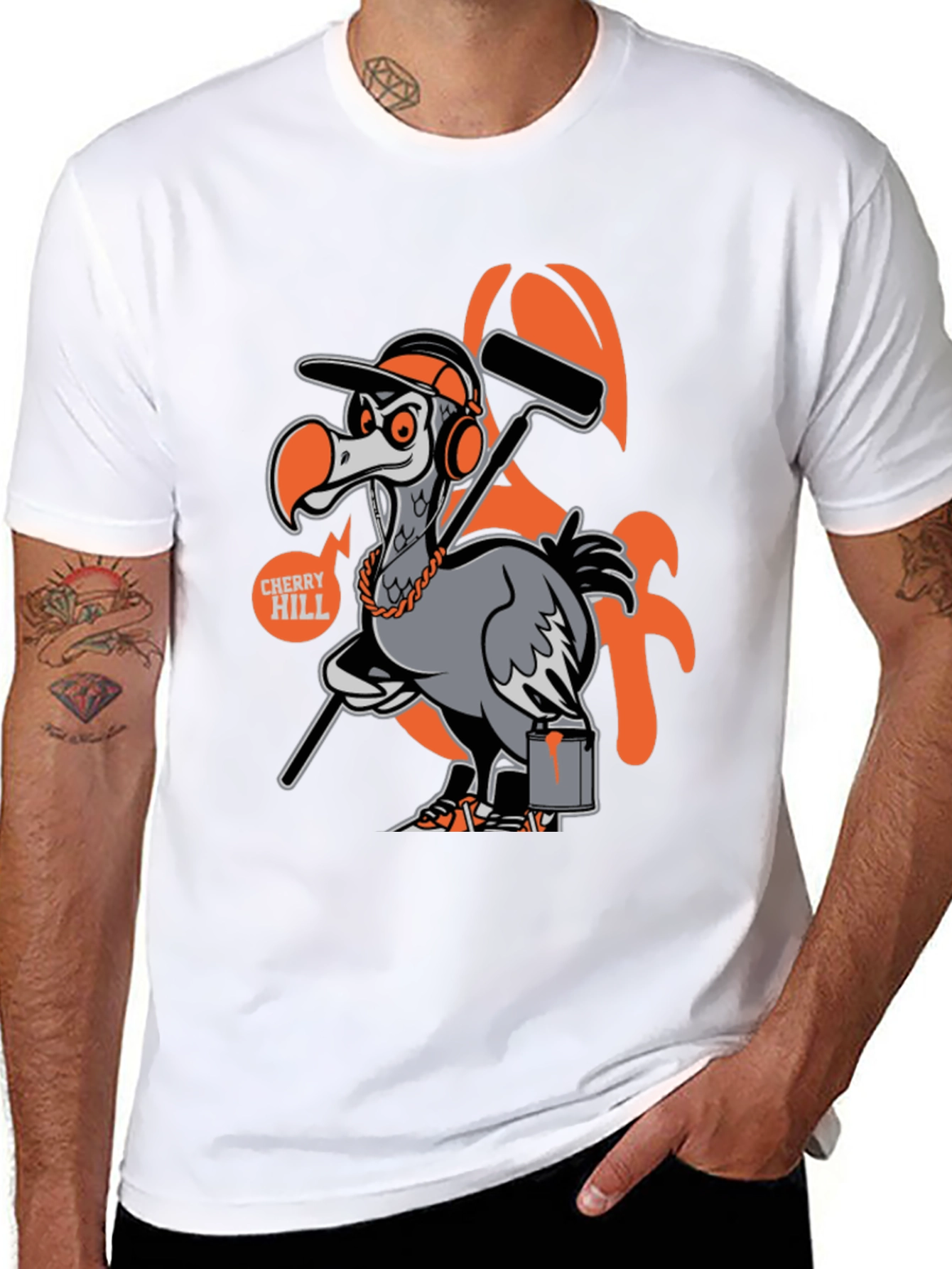 Dodo Bird Painter T-Shirt - Quirky Graphic Tee