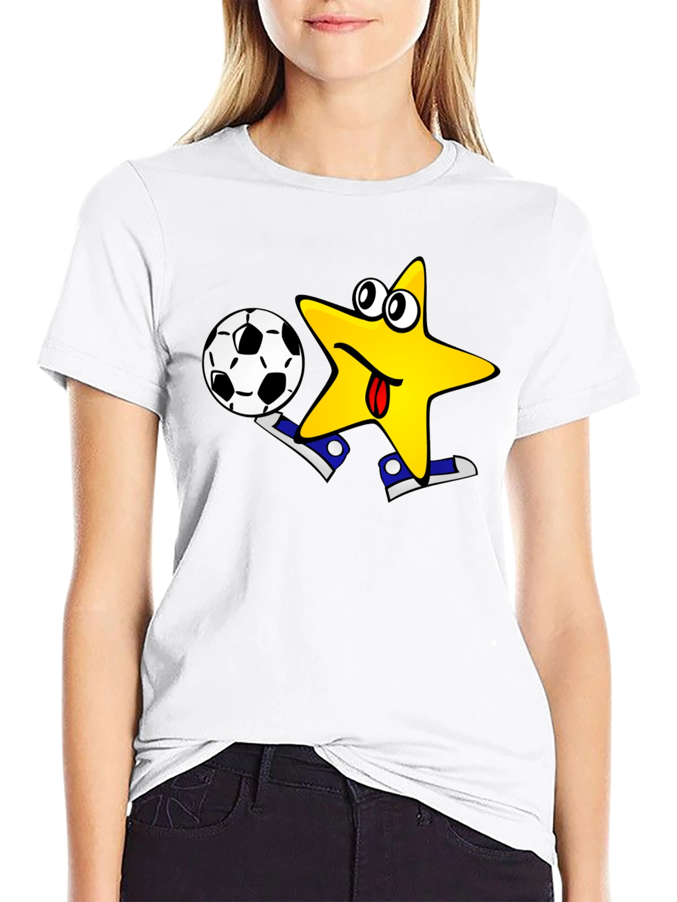 Funny Soccer Star T-Shirt - Black Cotton Tee