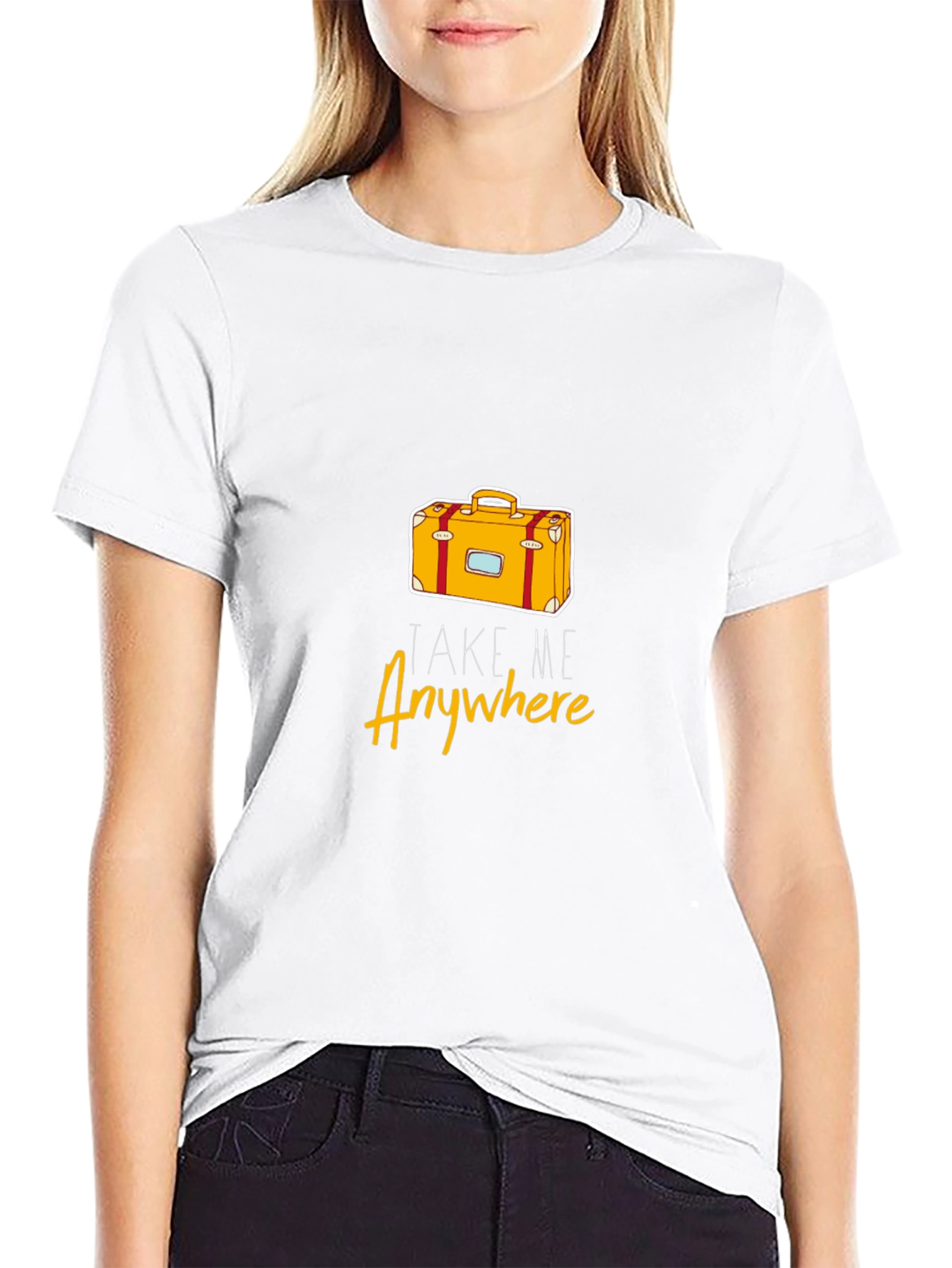 Take Me Anywhere Black Graphic T-Shirt