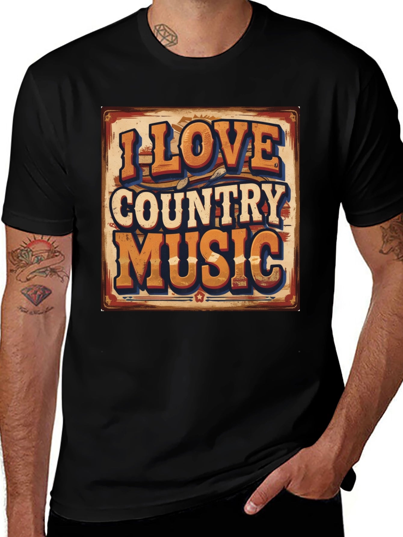 I Love Country Music Graphic Tee