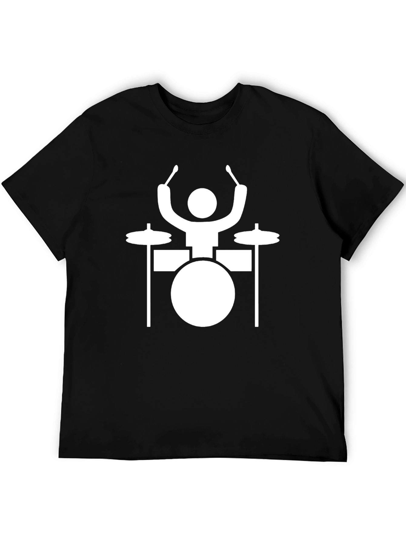 Drummer Graphic T-Shirt - Black Cotton Tee