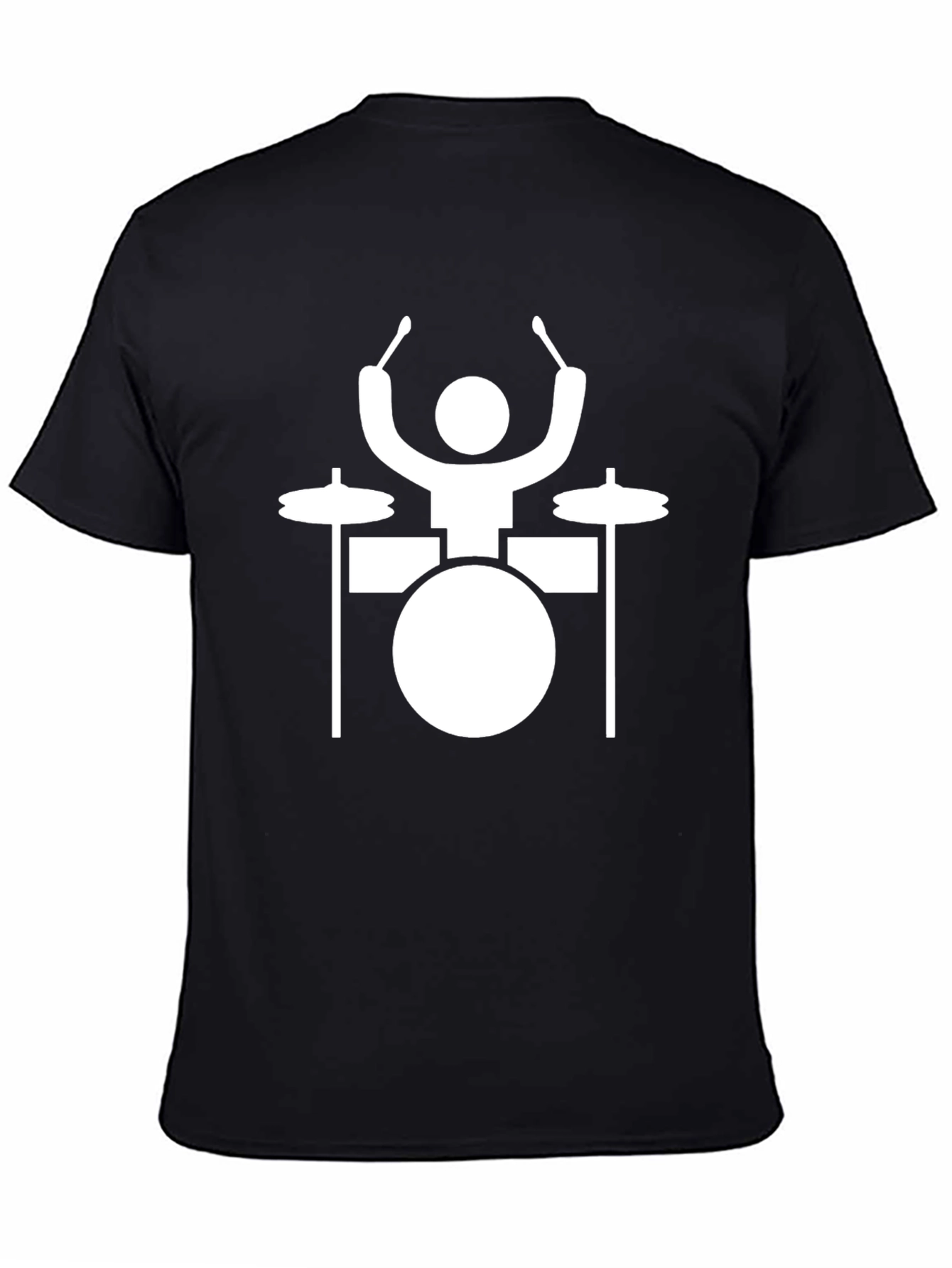 Drummer Graphic T-Shirt - Black Cotton Tee