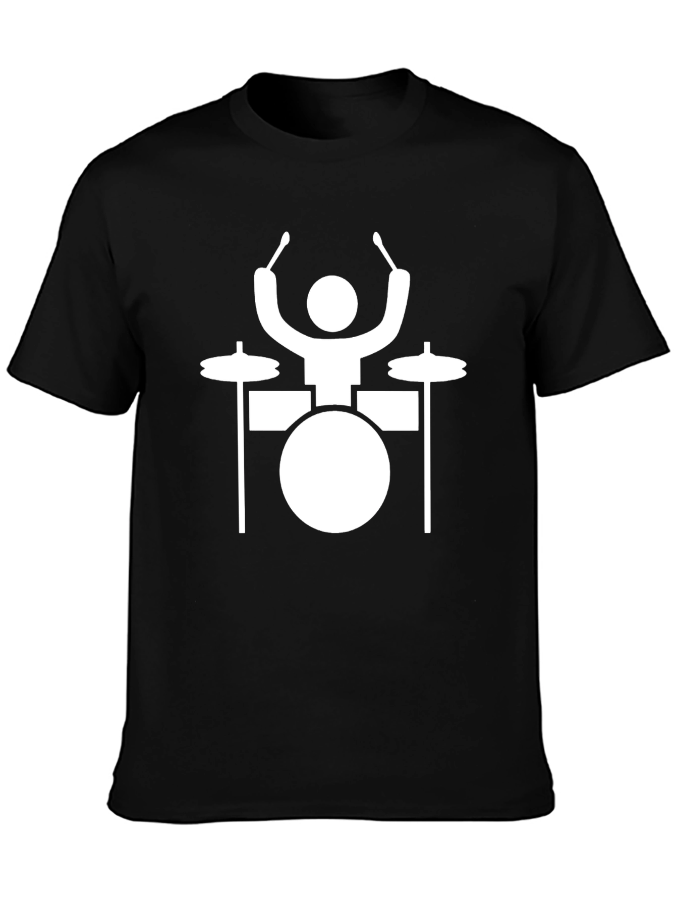 Drummer Graphic T-Shirt - Black Cotton Tee