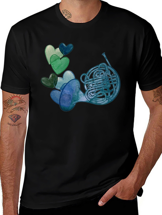 French Horn & Hearts T-Shirt