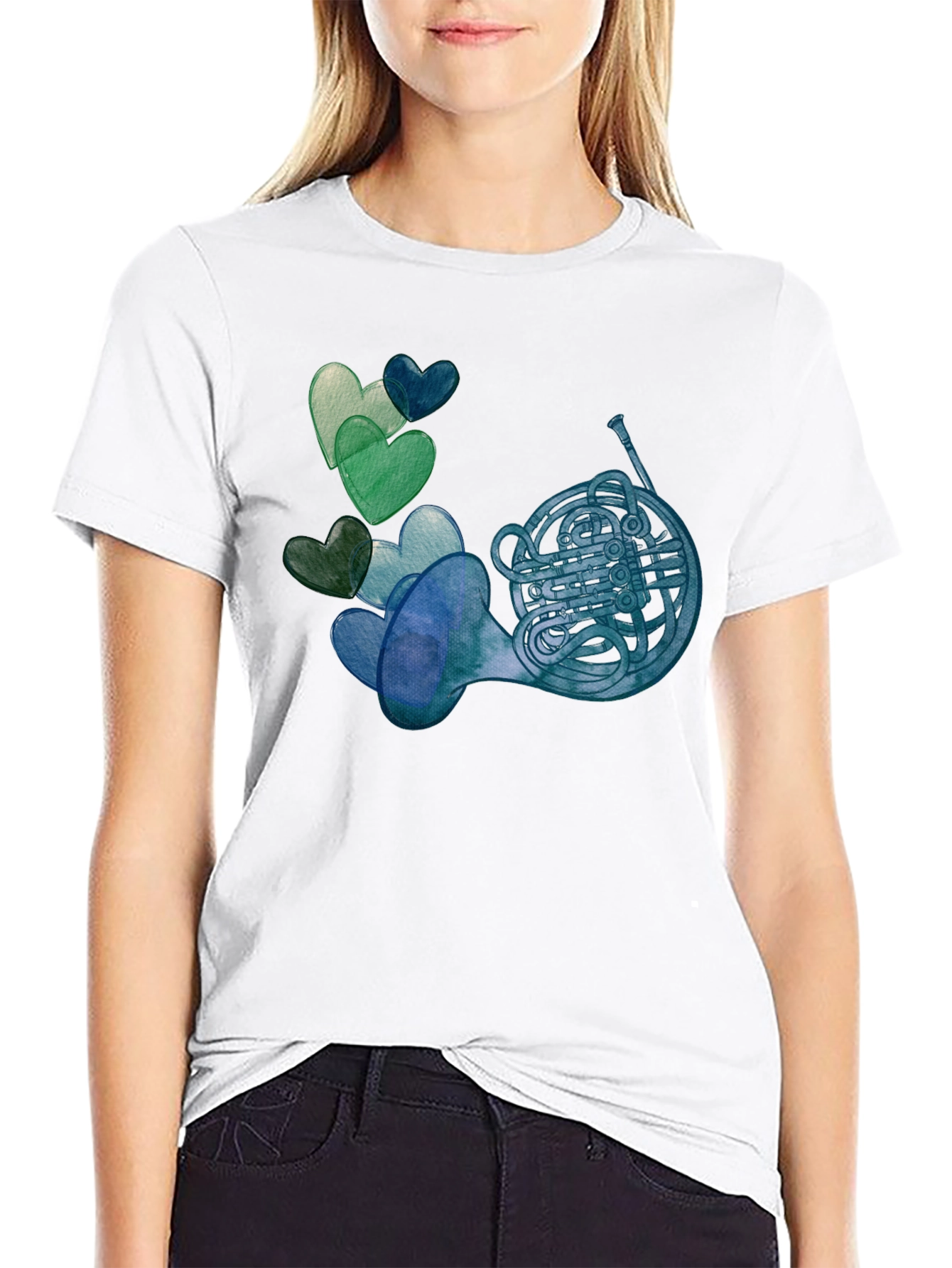 French Horn & Hearts T-Shirt