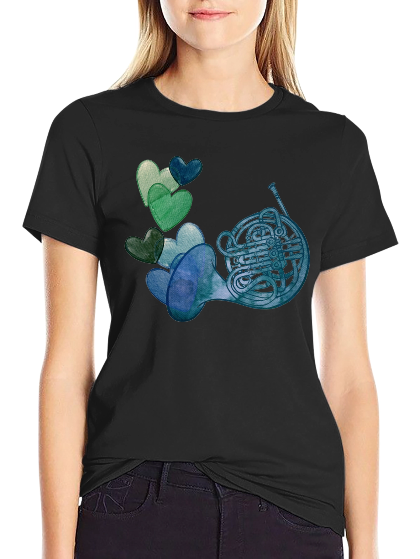 French Horn & Hearts T-Shirt