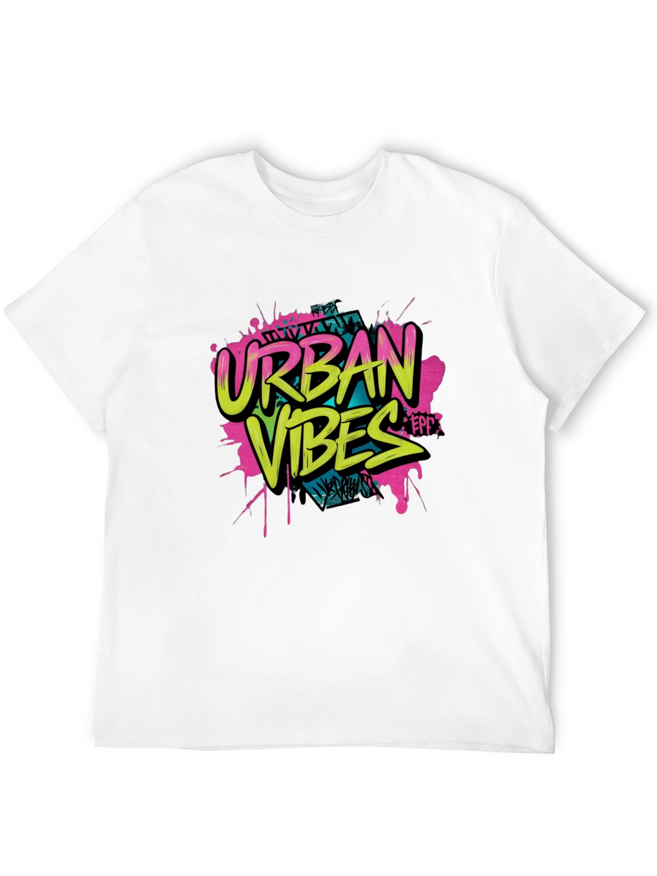 Urban Vibes Graphic Print Black T-Shirt