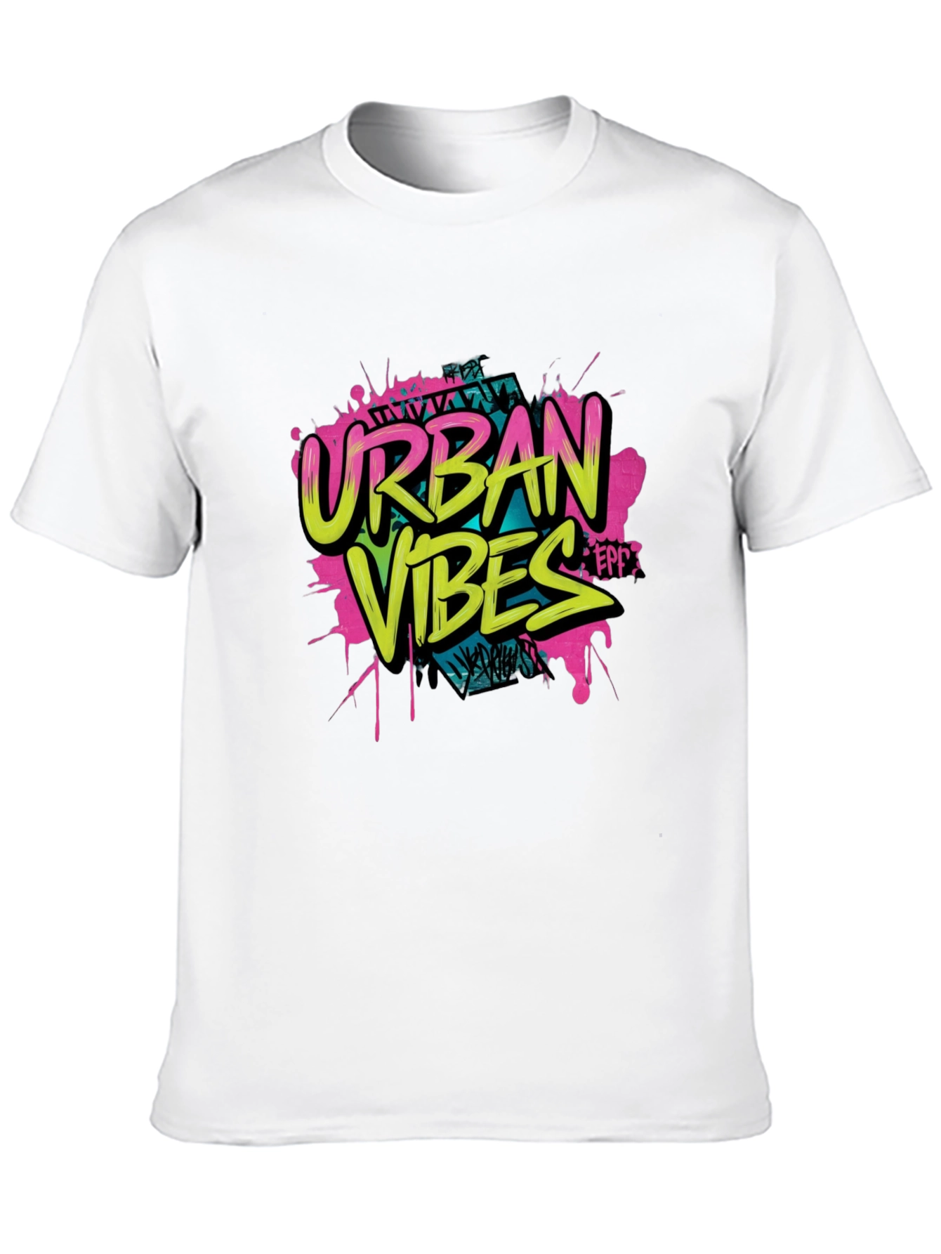 Urban Vibes Graphic Print Black T-Shirt