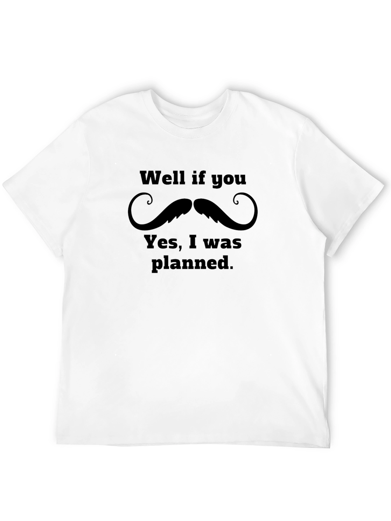 Funny Mustache Graphic Novelty T-Shirt