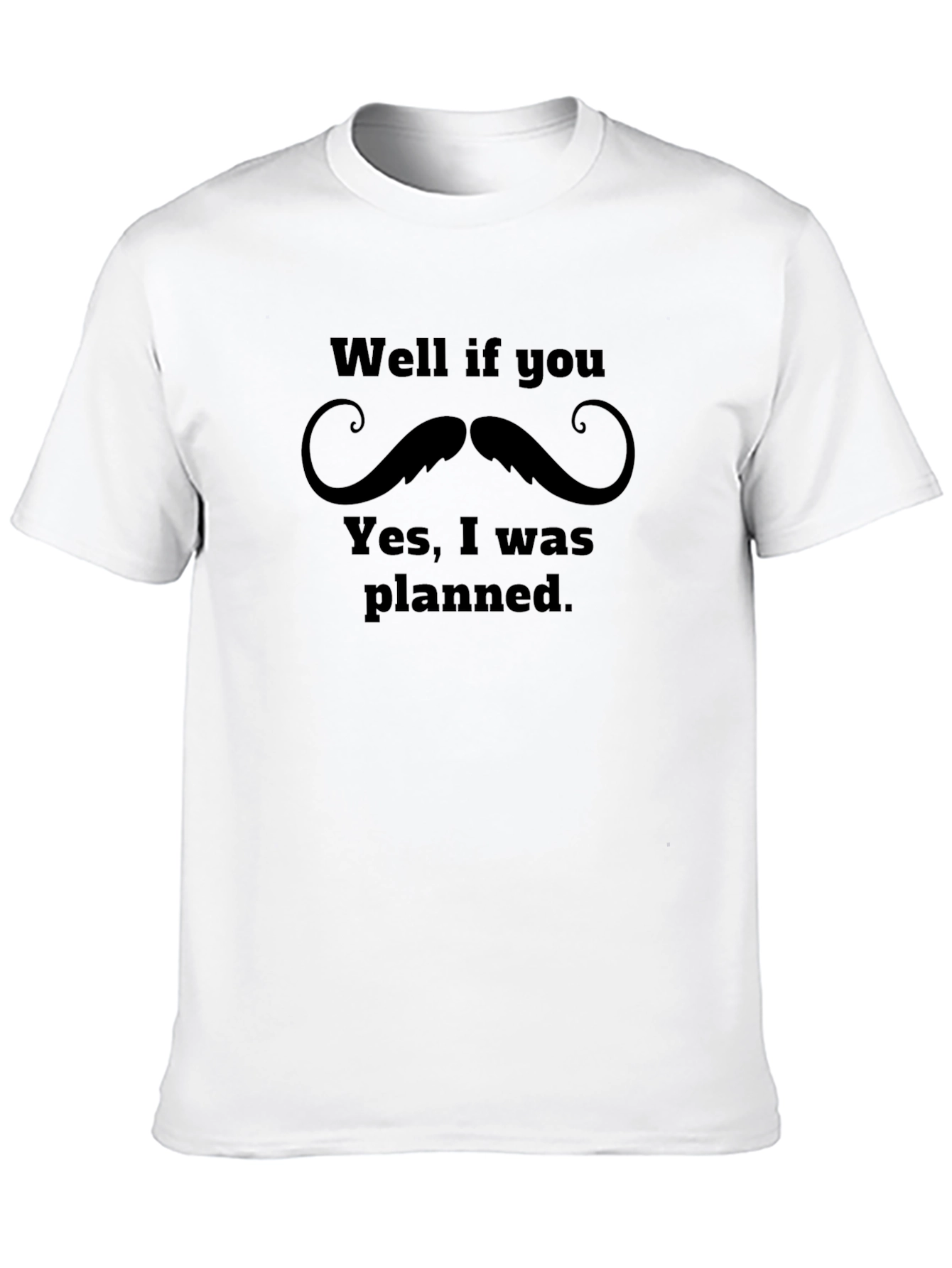 Funny Mustache Graphic Novelty T-Shirt