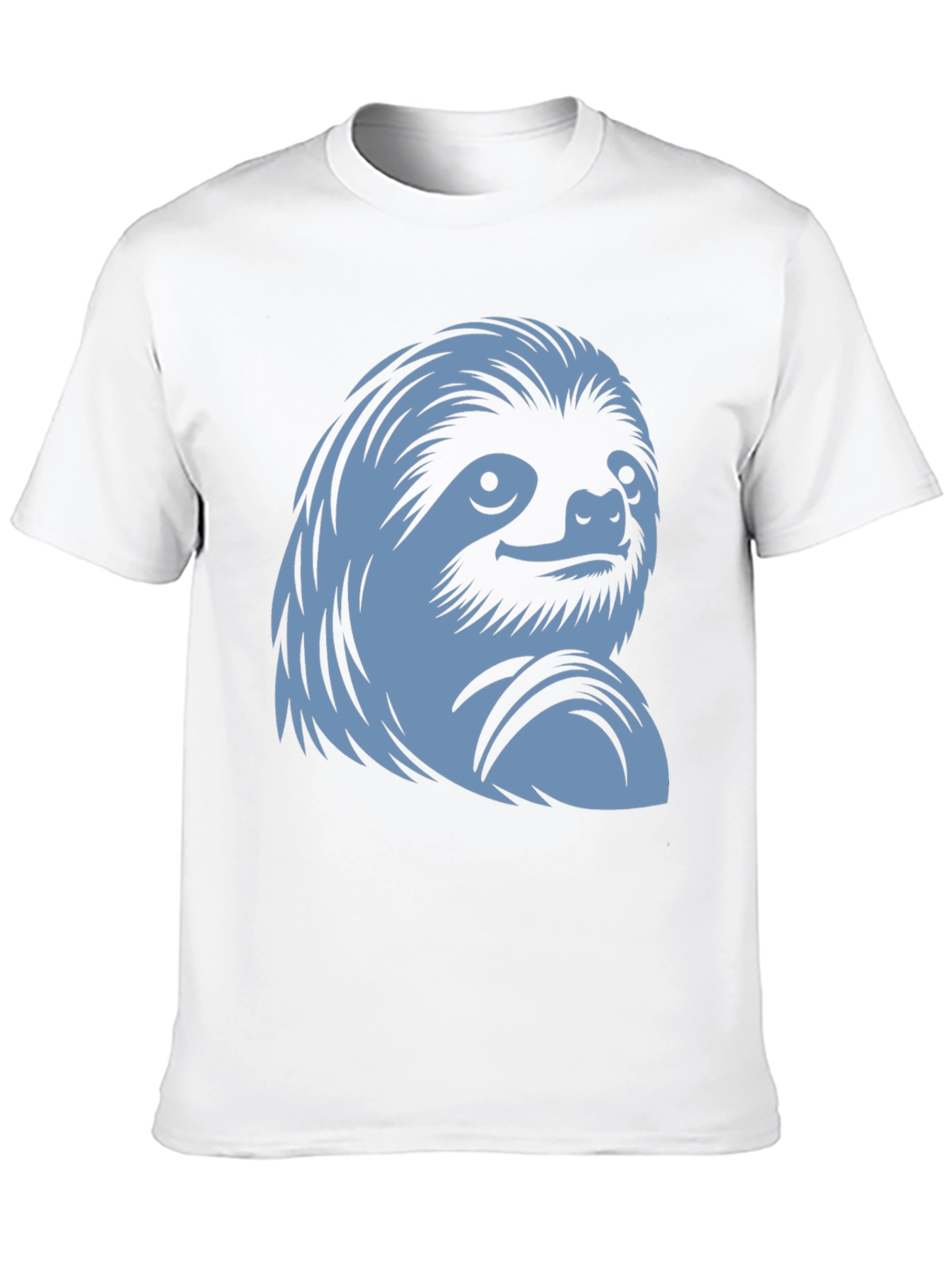Sloth Graphic Tee - Black Cotton Casual Wear