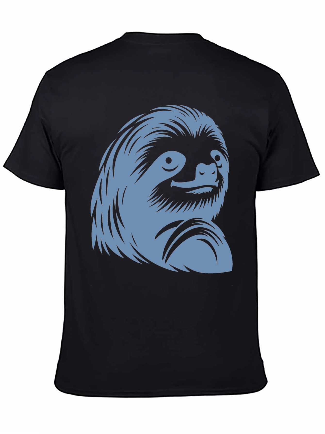 Sloth Graphic Tee - Black Cotton Casual Wear