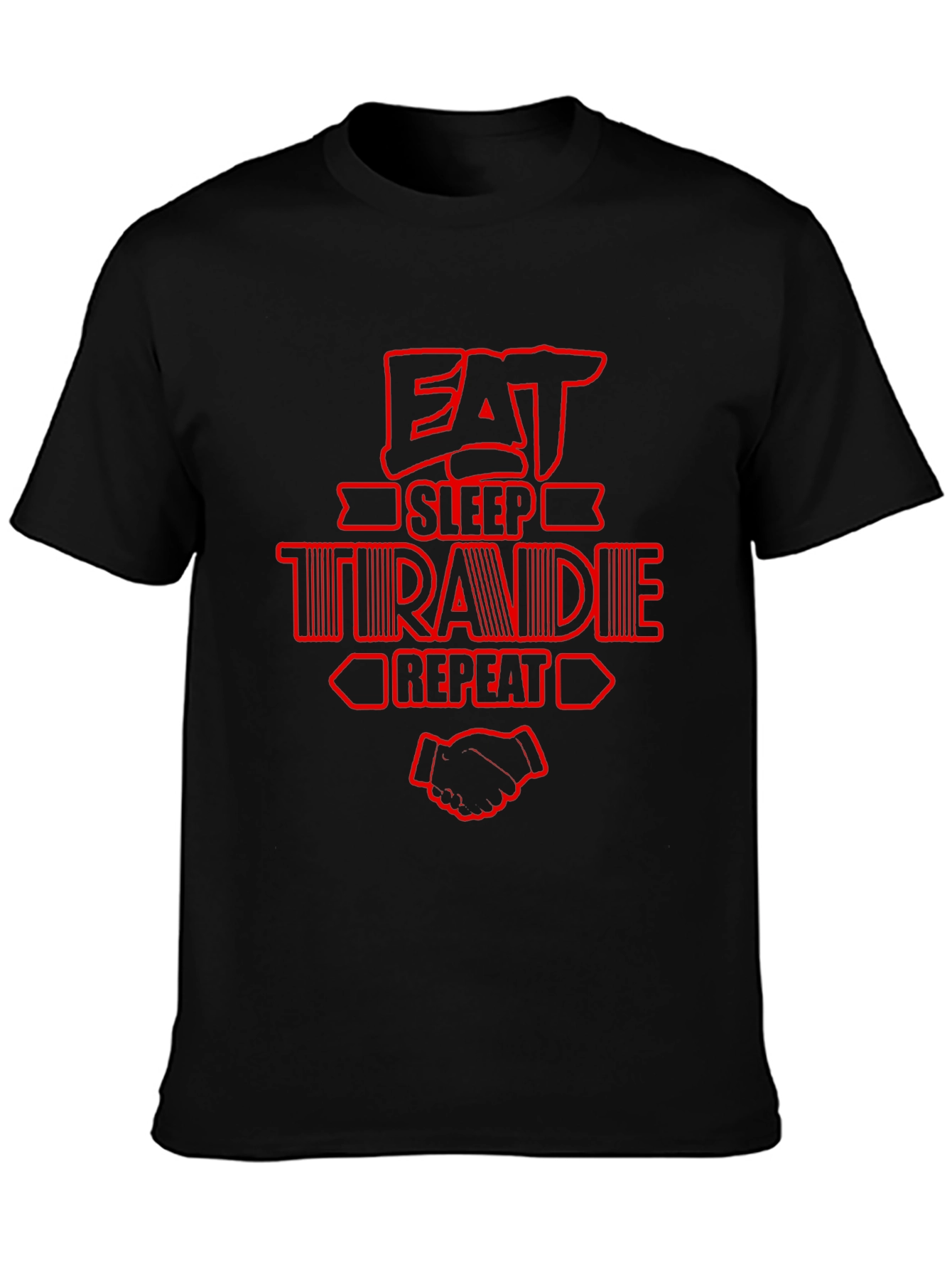 Eat Sleep Trade Repeat Graphic Tee - Black