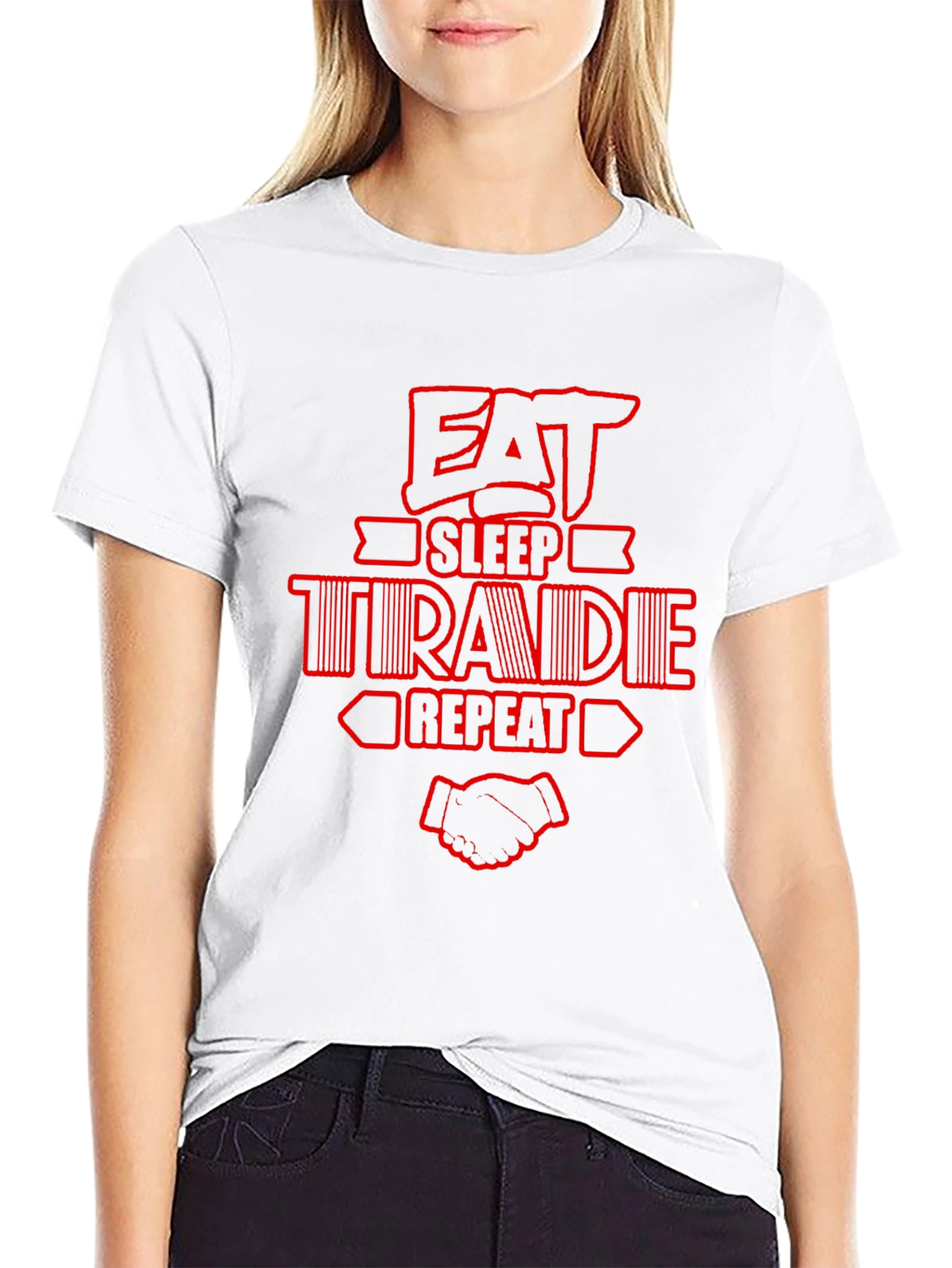 Eat Sleep Trade Repeat Graphic Tee - Black