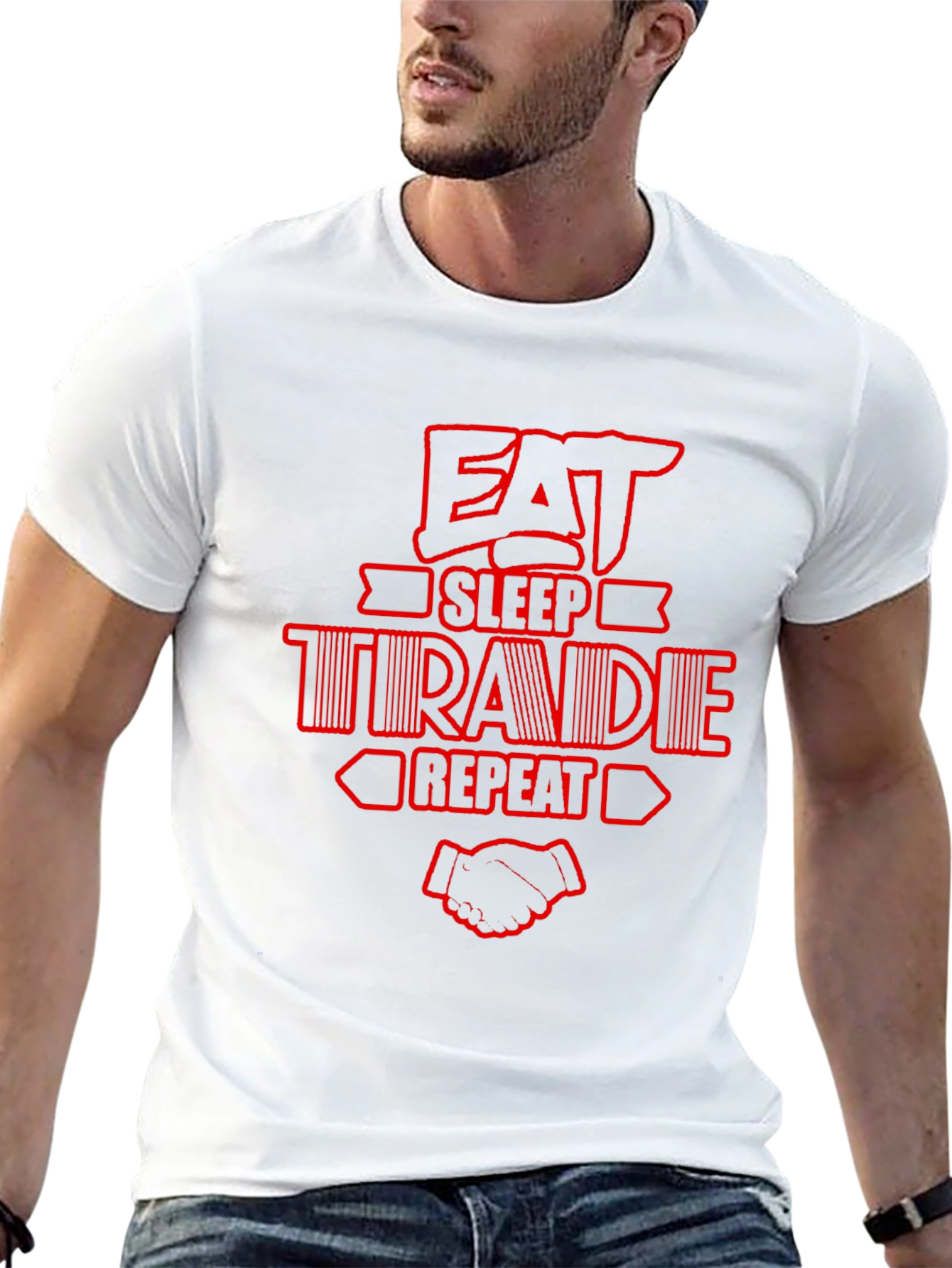Eat Sleep Trade Repeat Graphic Tee - Black