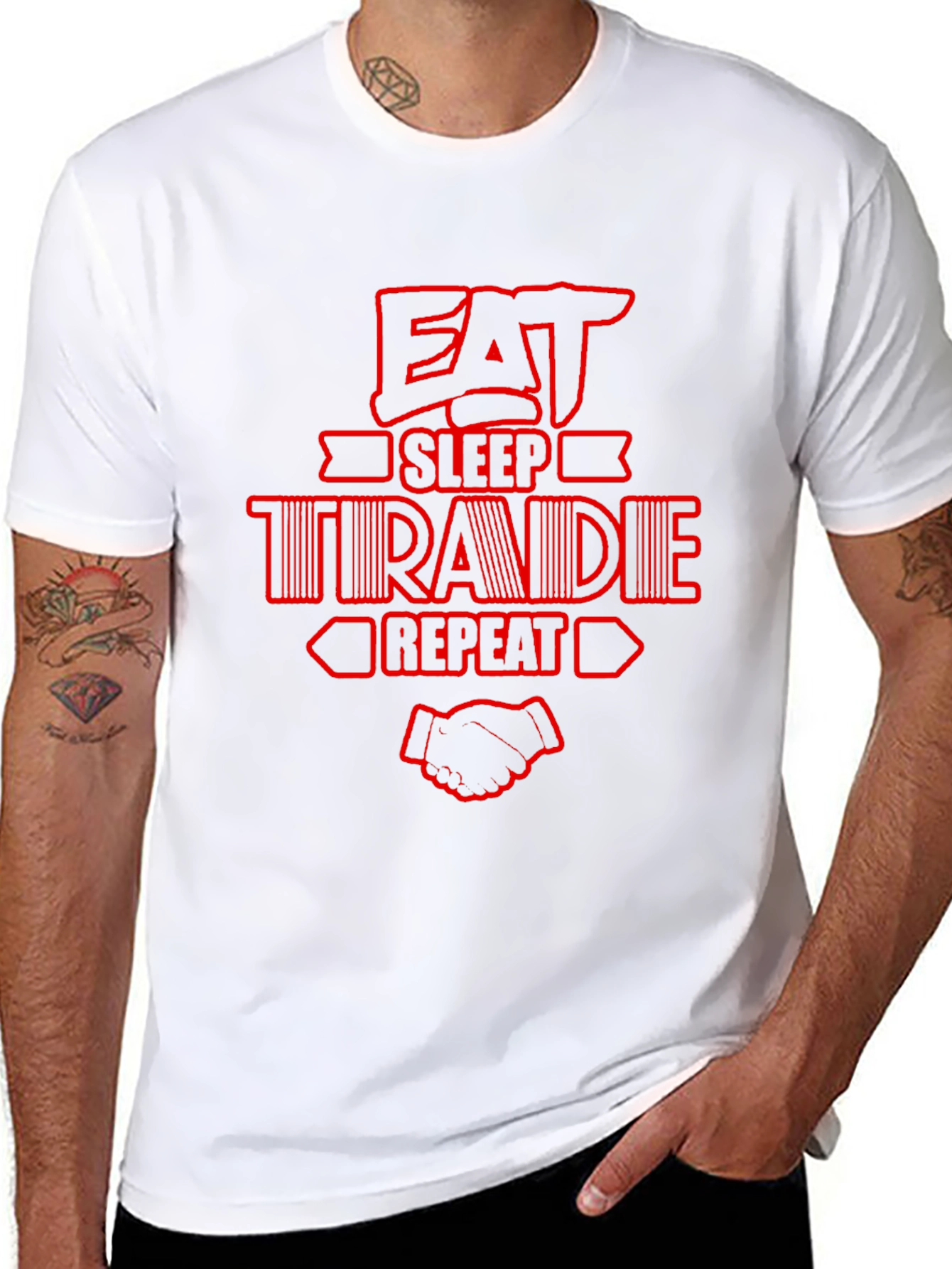 Eat Sleep Trade Repeat Graphic Tee - Black